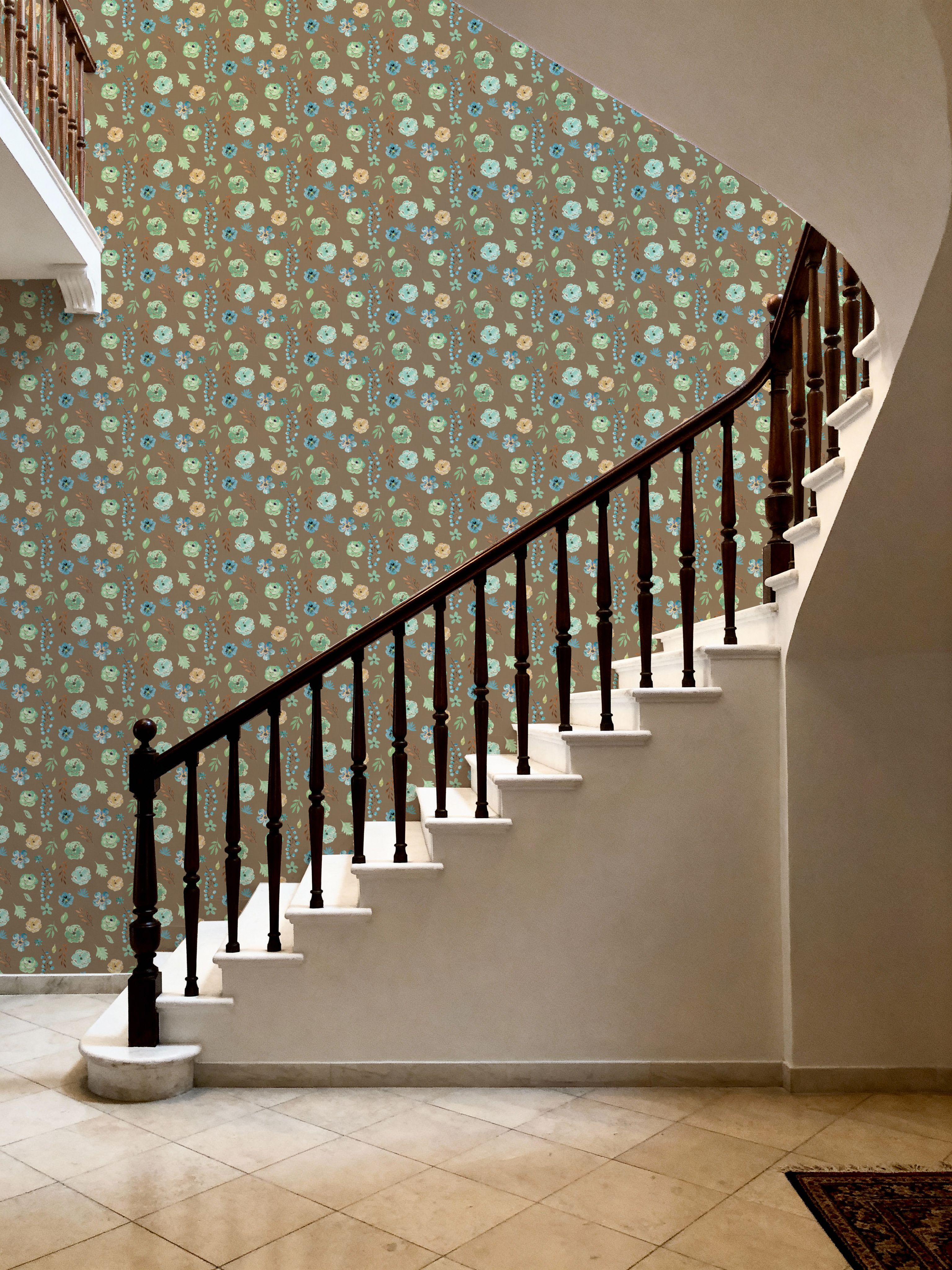 Flutterby Flowers Brown