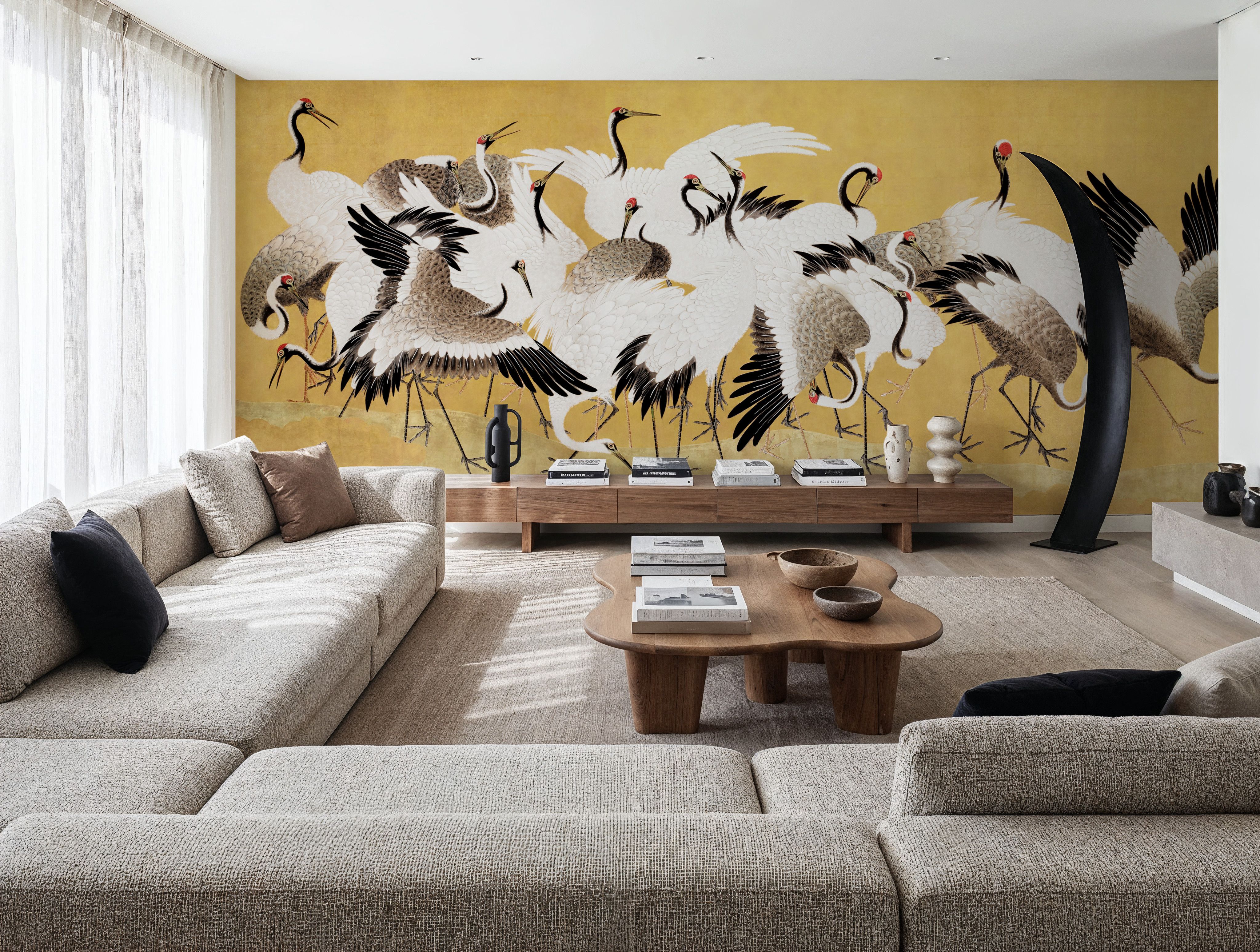 Japanese Flock of Cranes