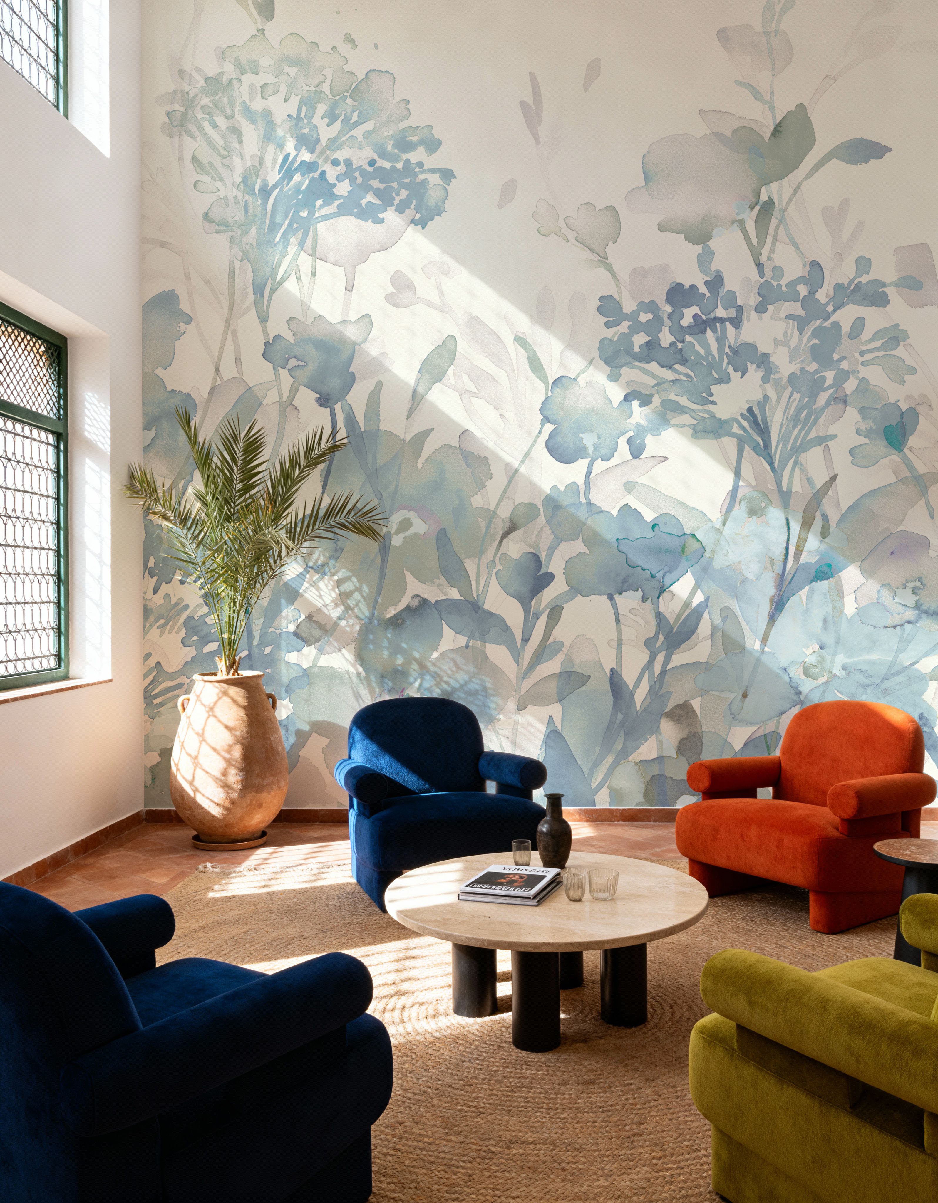 Wall Mural - Translucent Garden Cool - Abstract mural wallpaper - Offices - Wallism US - Premium, Textured or Peel & Stick