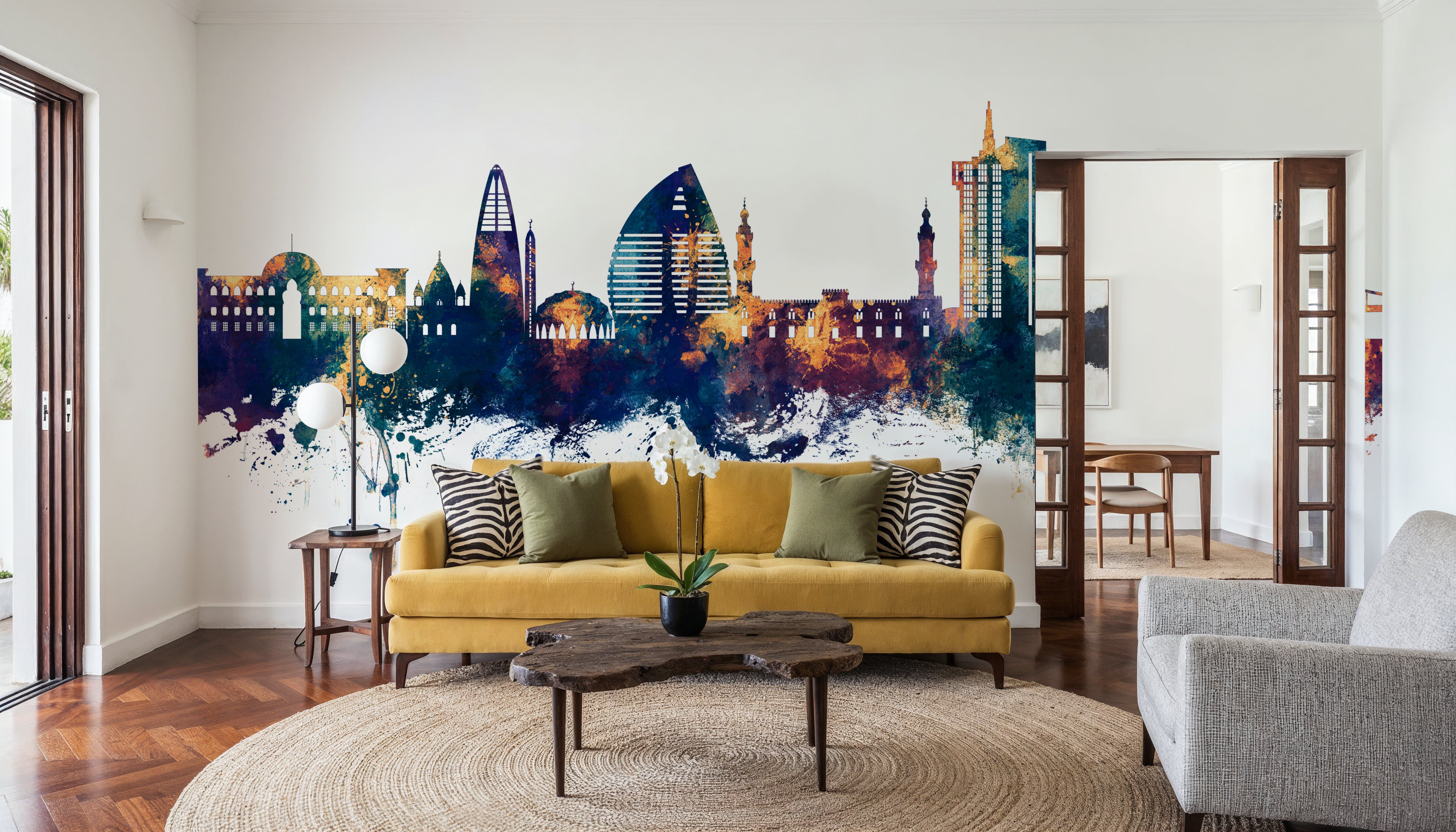 Khartoum Sudan Skyline Blue & Bronze