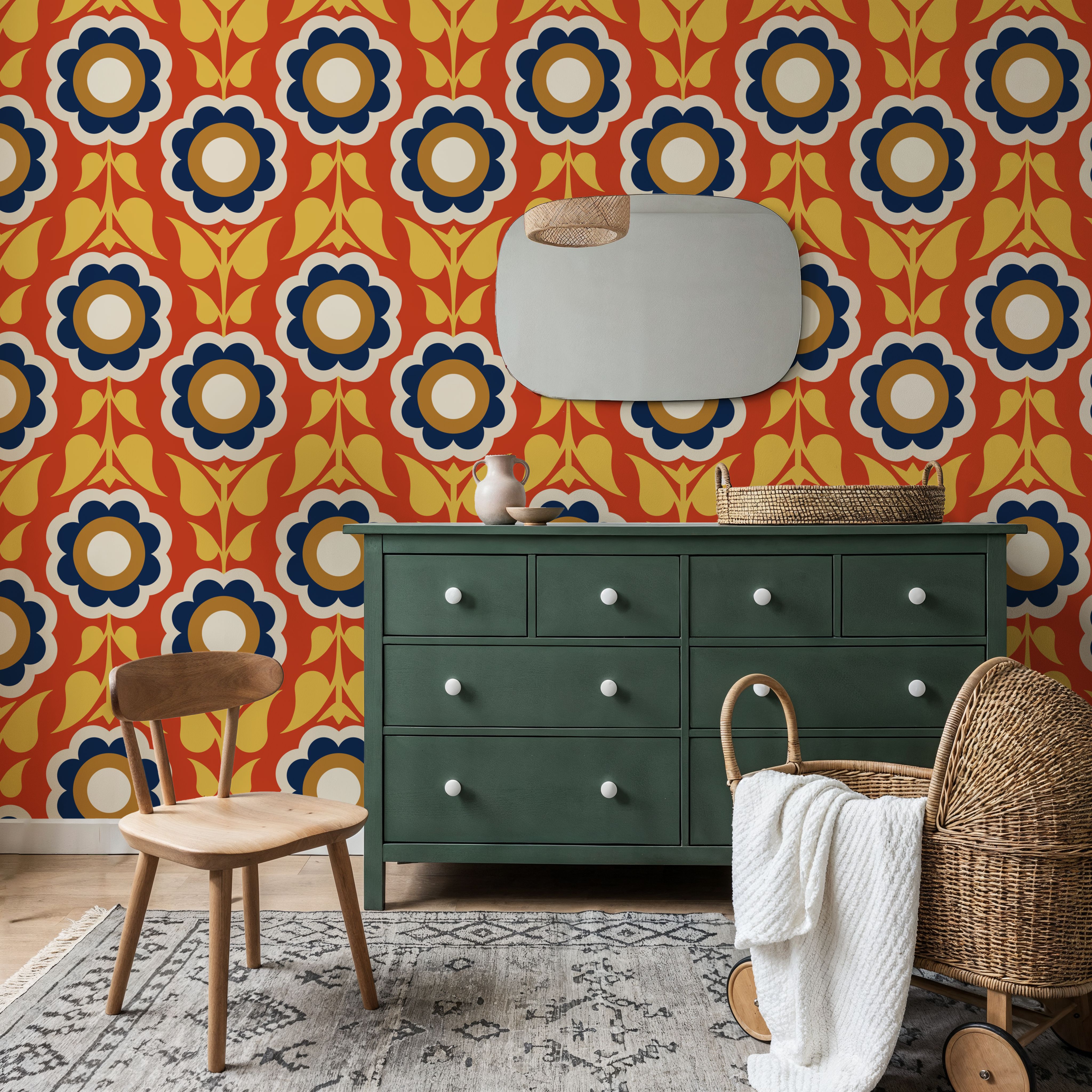 Retro Bold Blooms, Autumn
