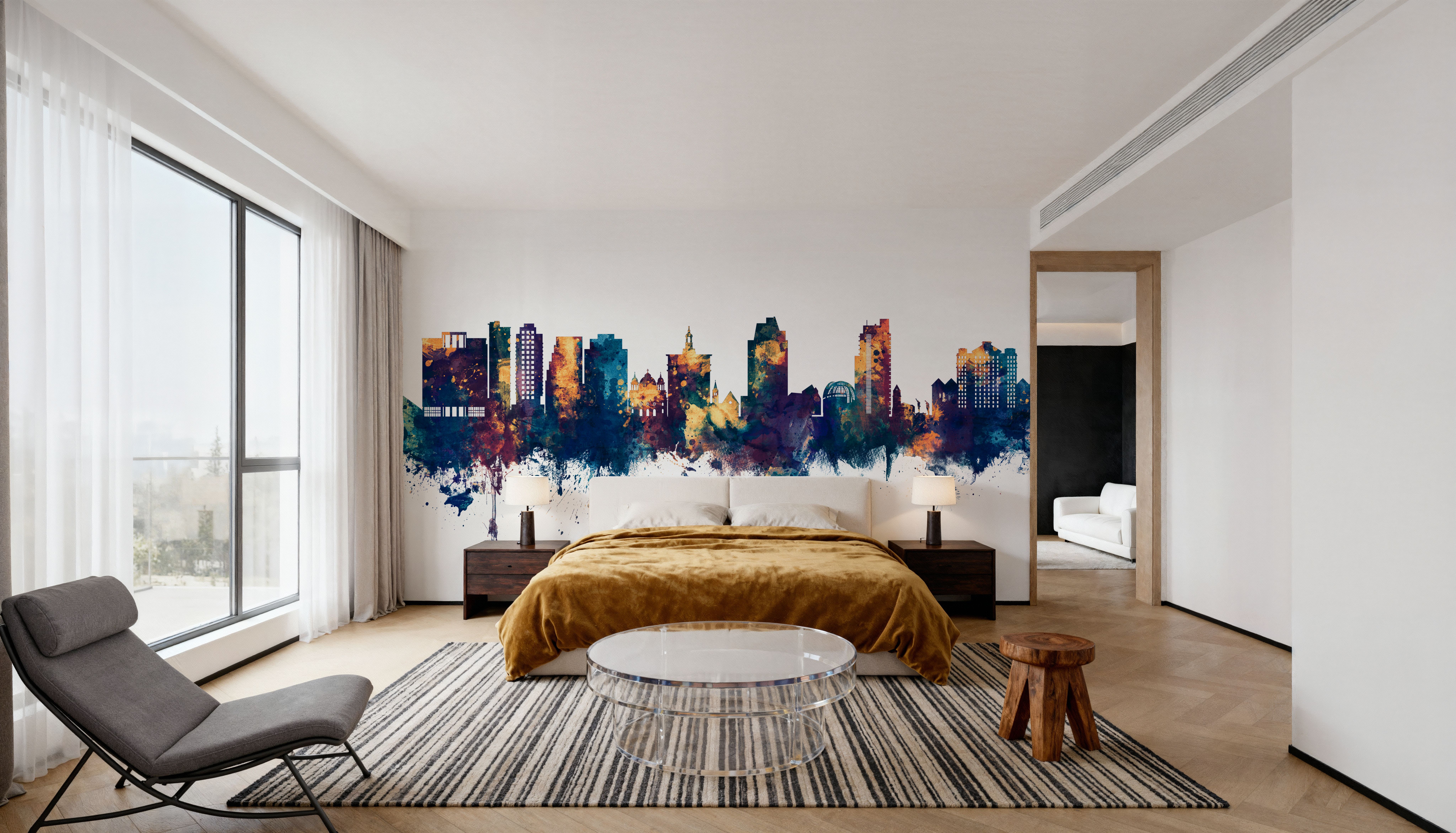 San Jose California Skyline Blue & Bronze