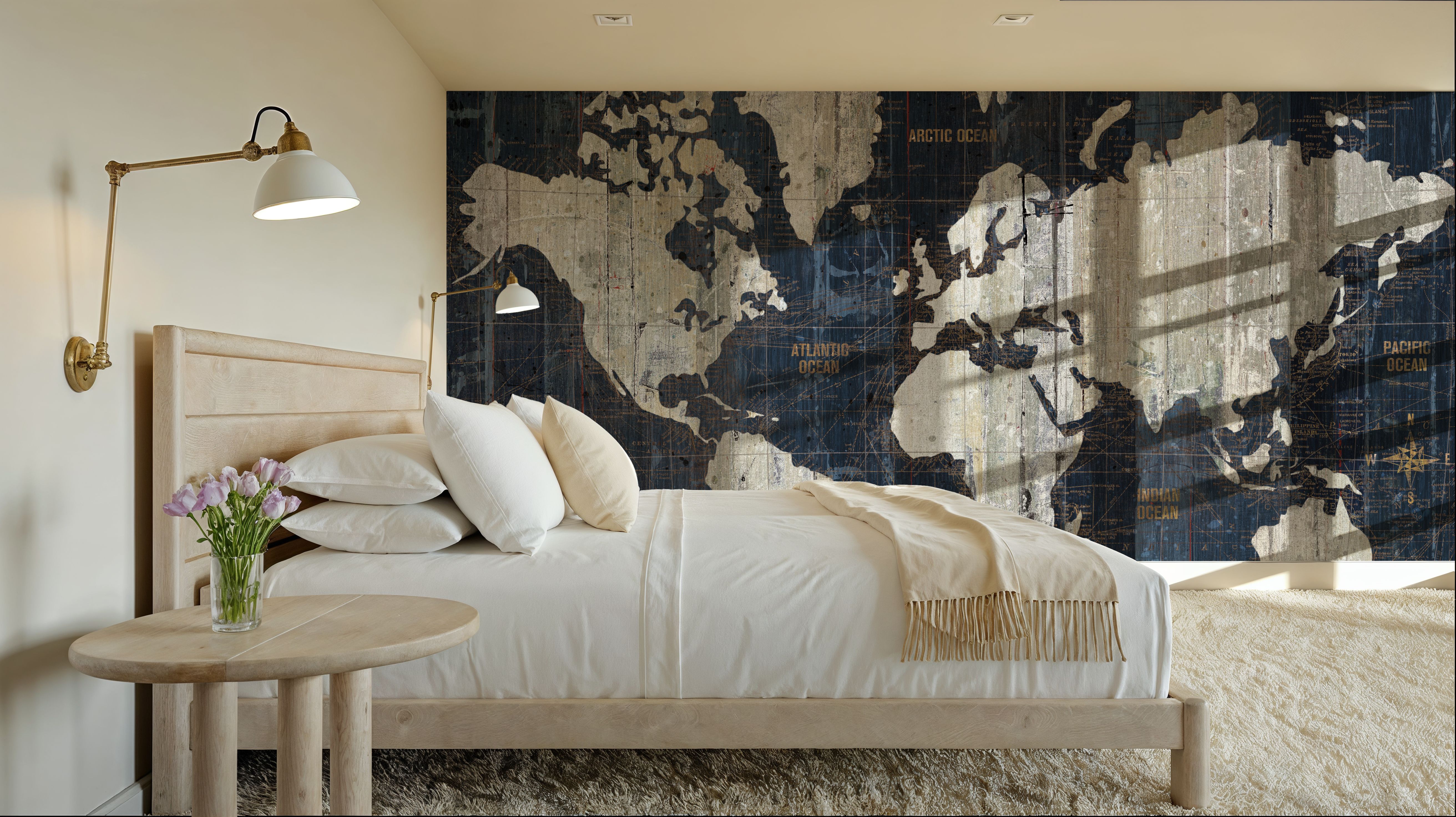 Old World Map Blue v2