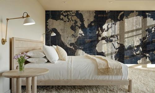 Old World Map Blue v2