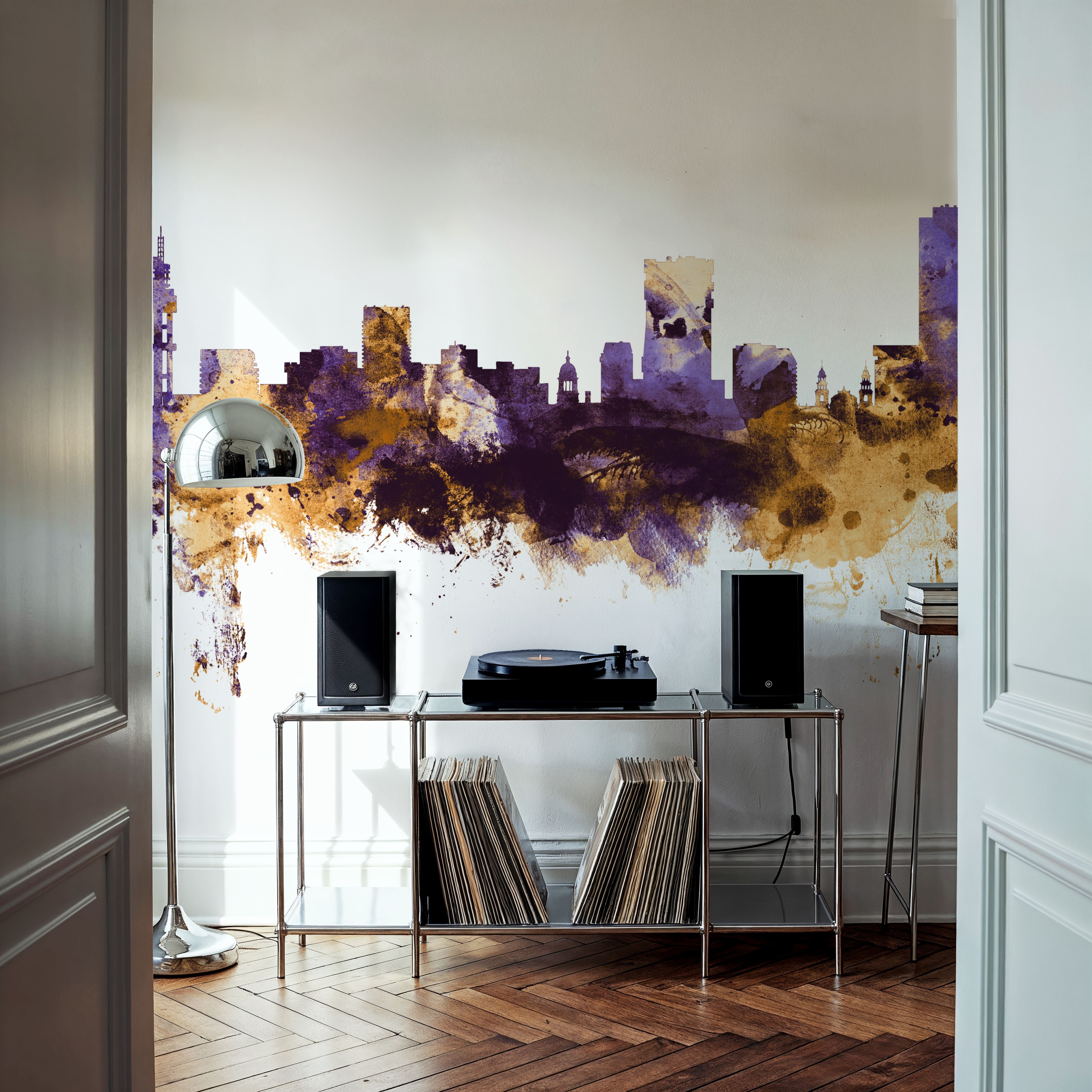 Pretoria South Africa Skyline Purple & Gold