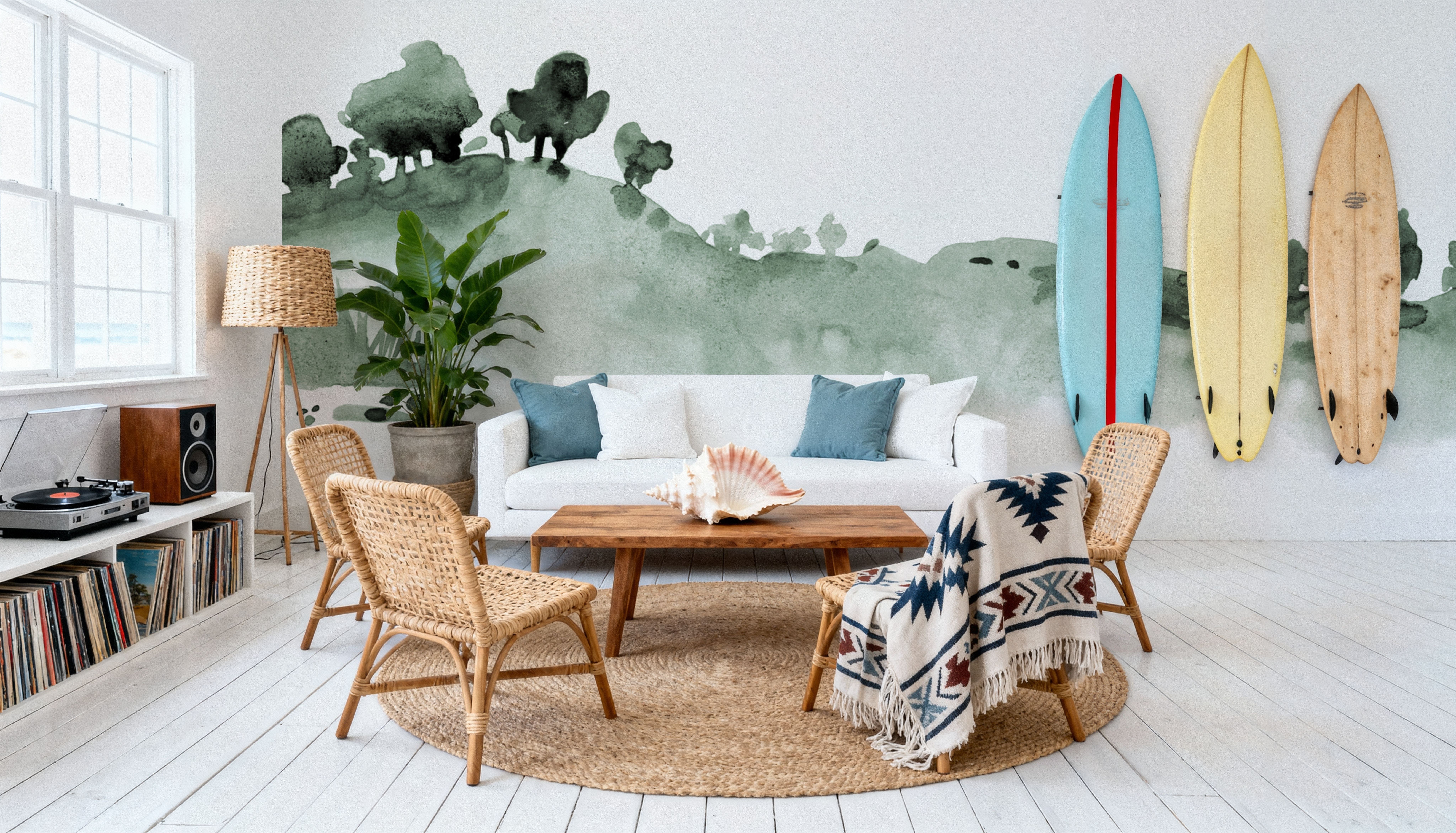 Tranquil Hillside, Forest Green