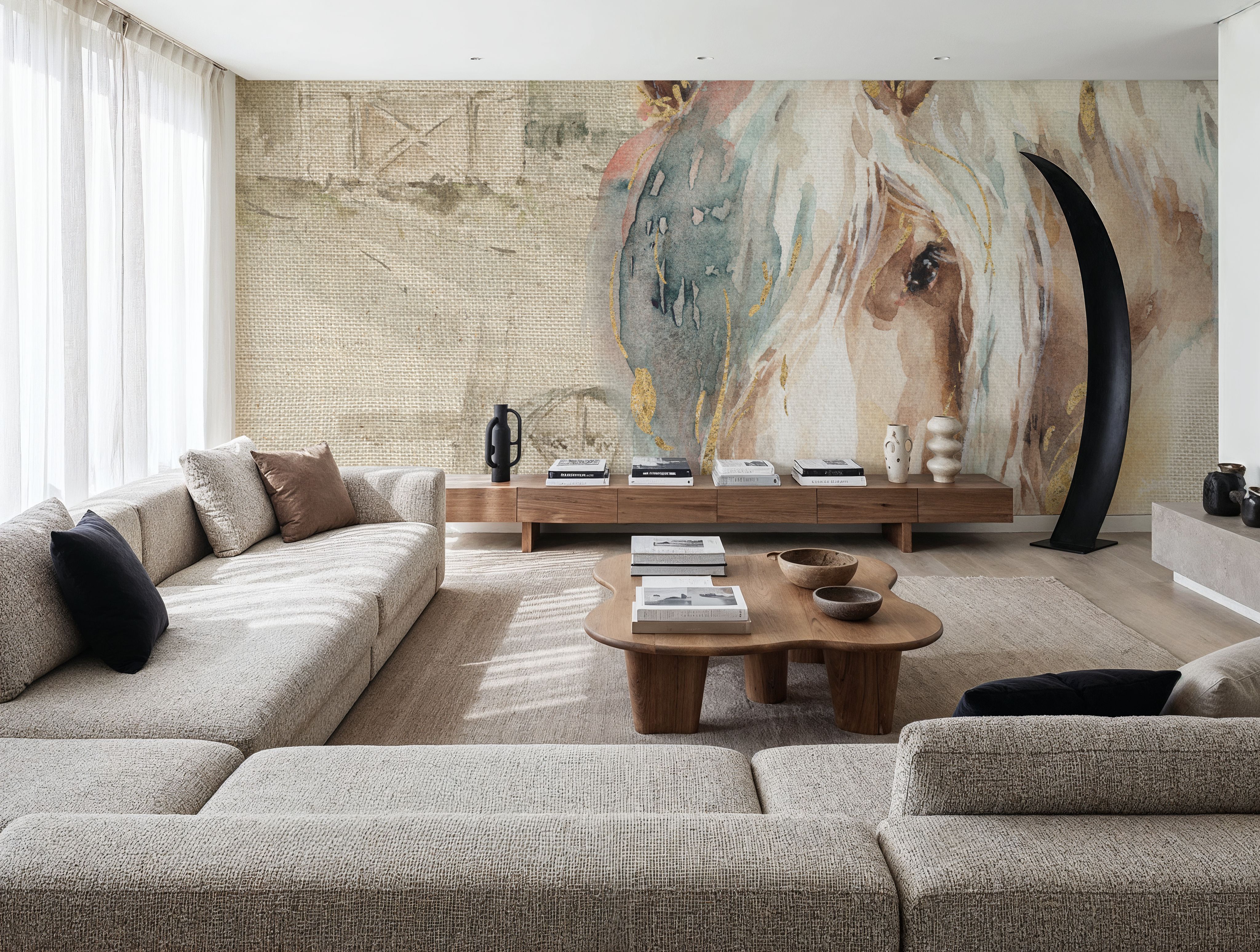 Farm Friends IV on Burlap