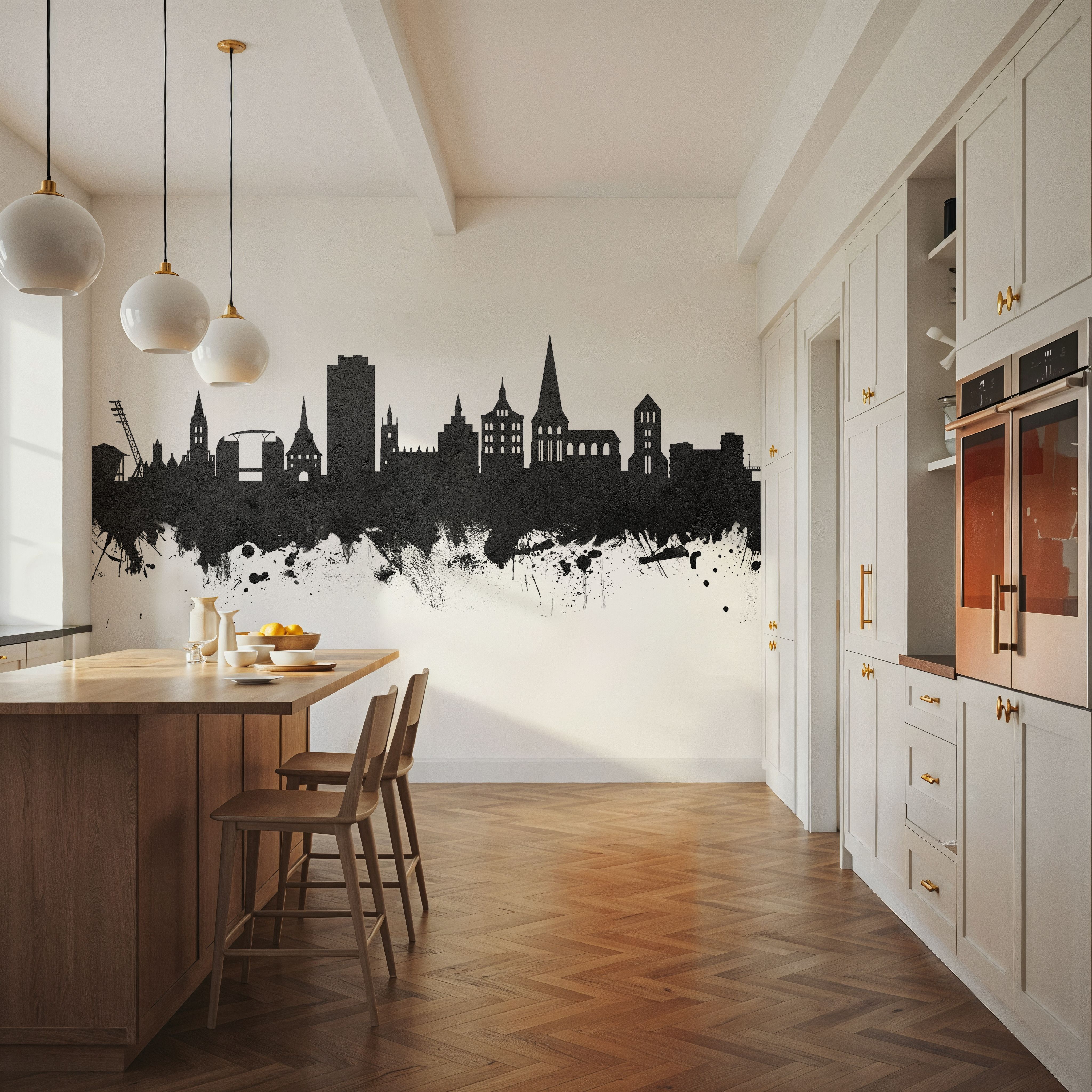 Rostock Germnay Skyline Black & White