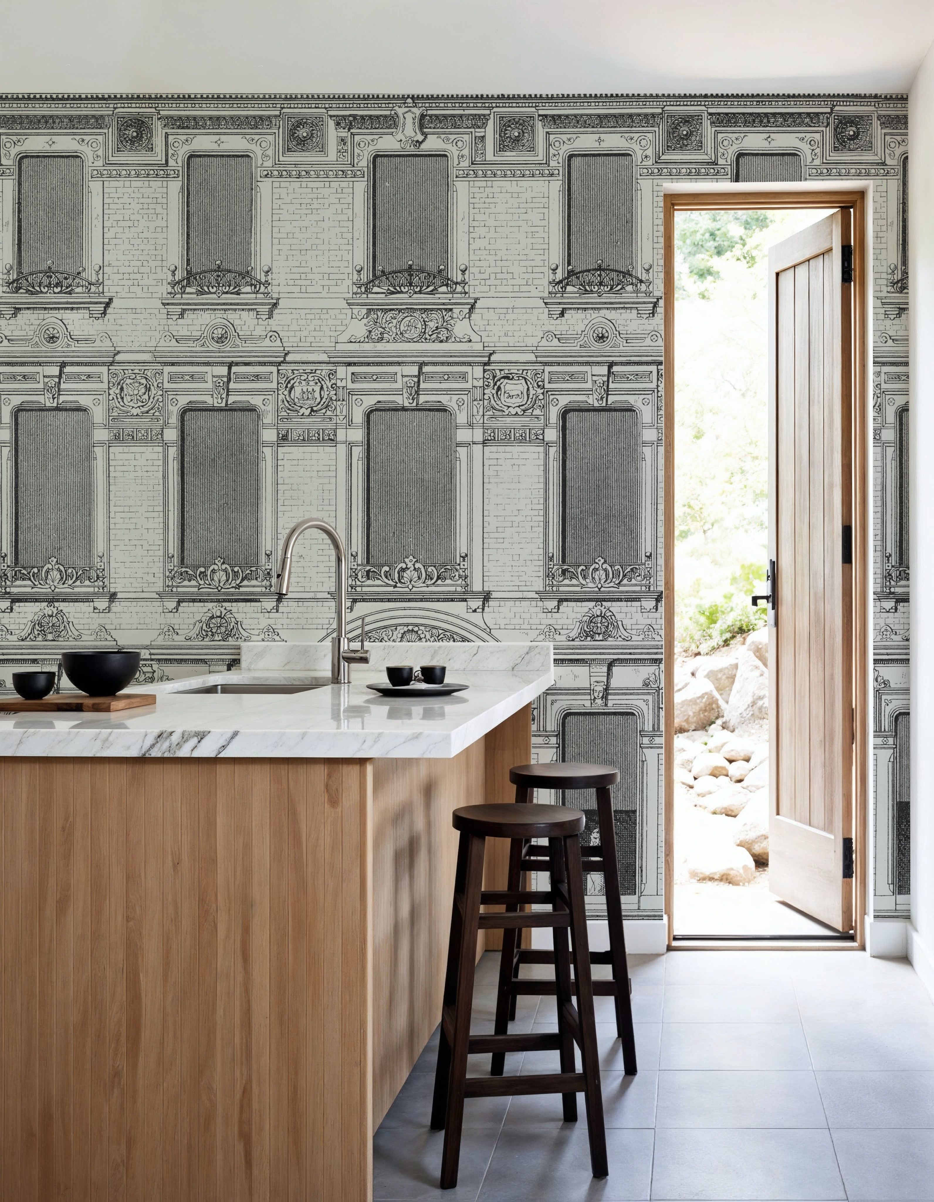 Vintage Facade, White