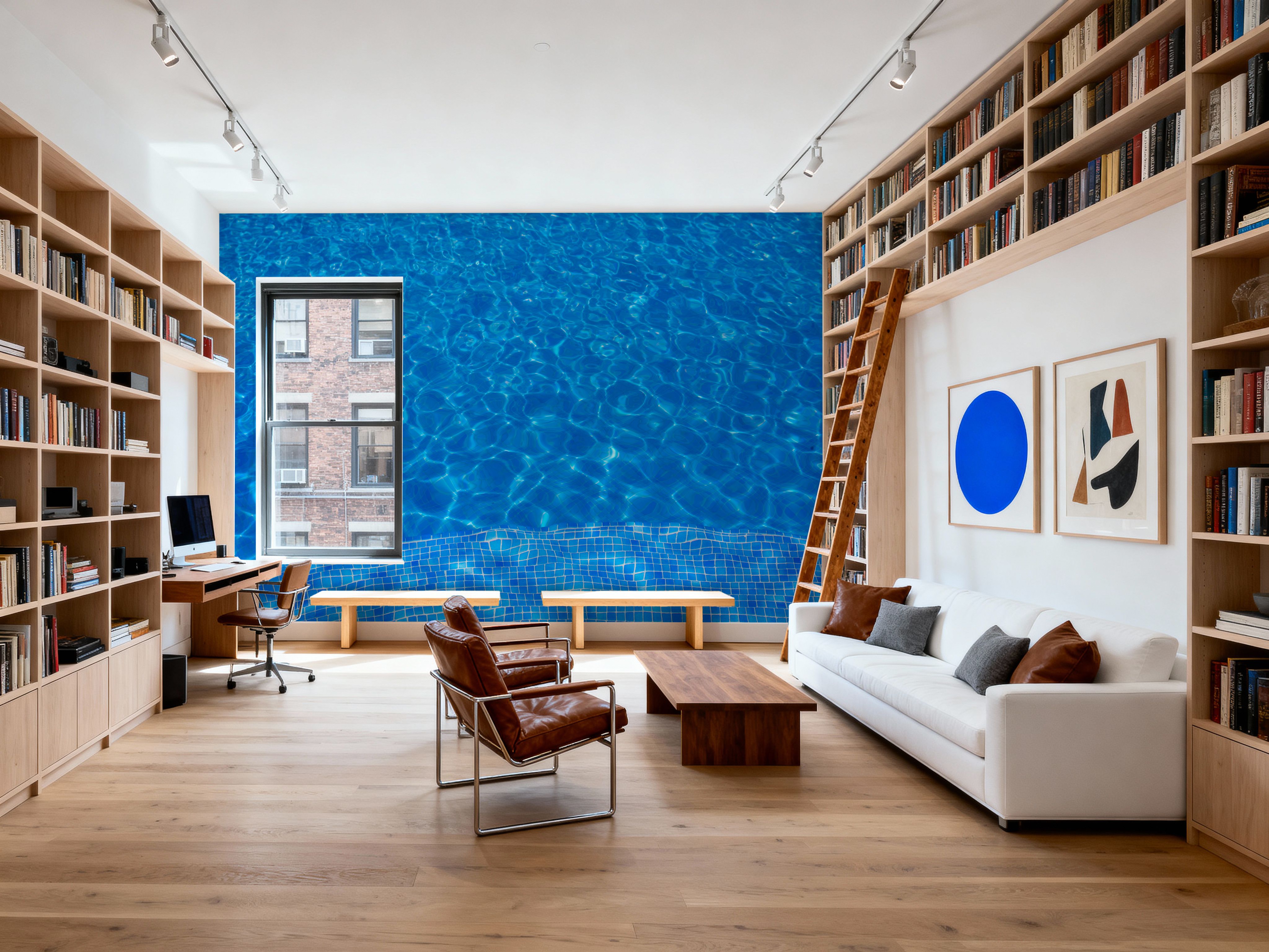 Blue Tiles Swimming