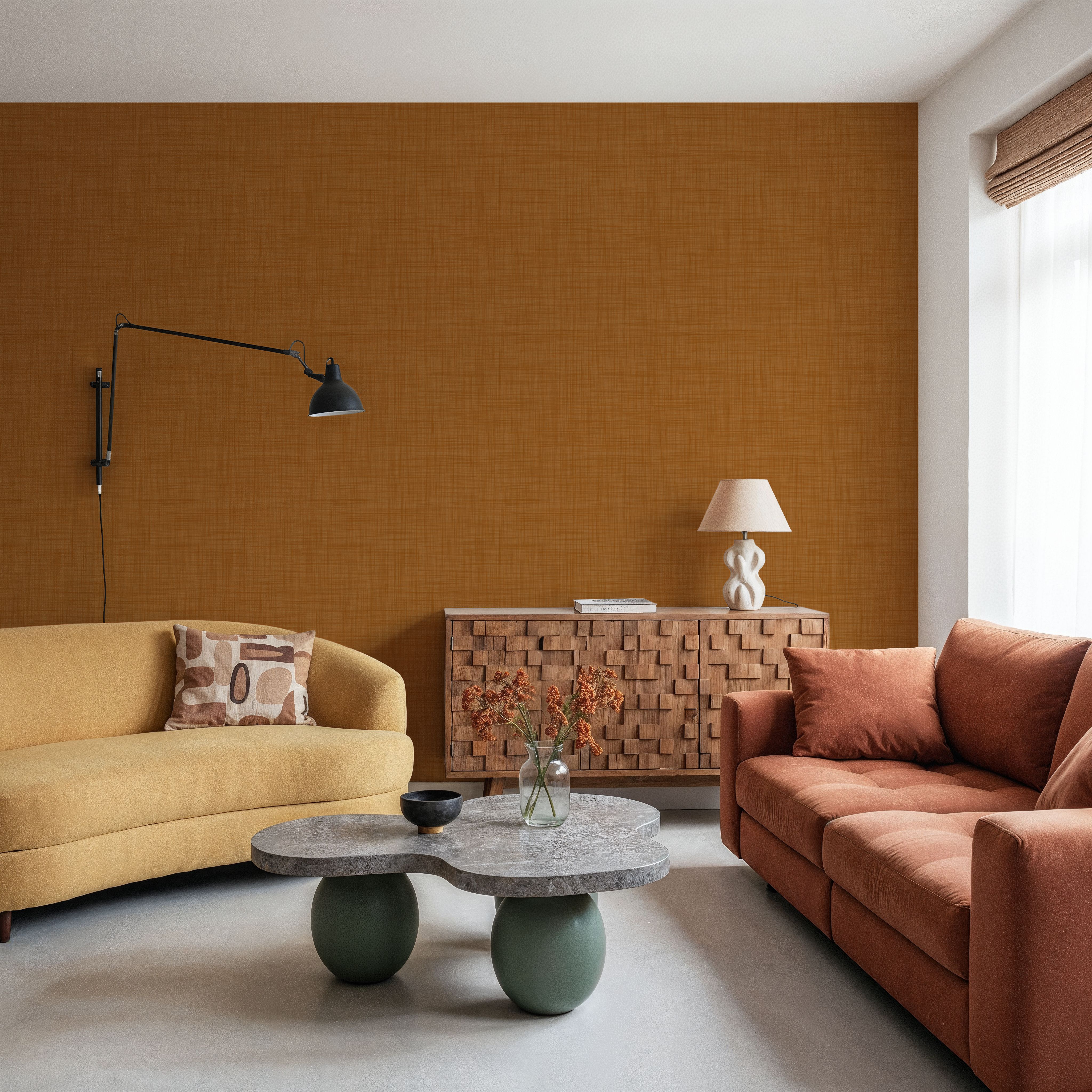 Mottled Linen Effect, Orange