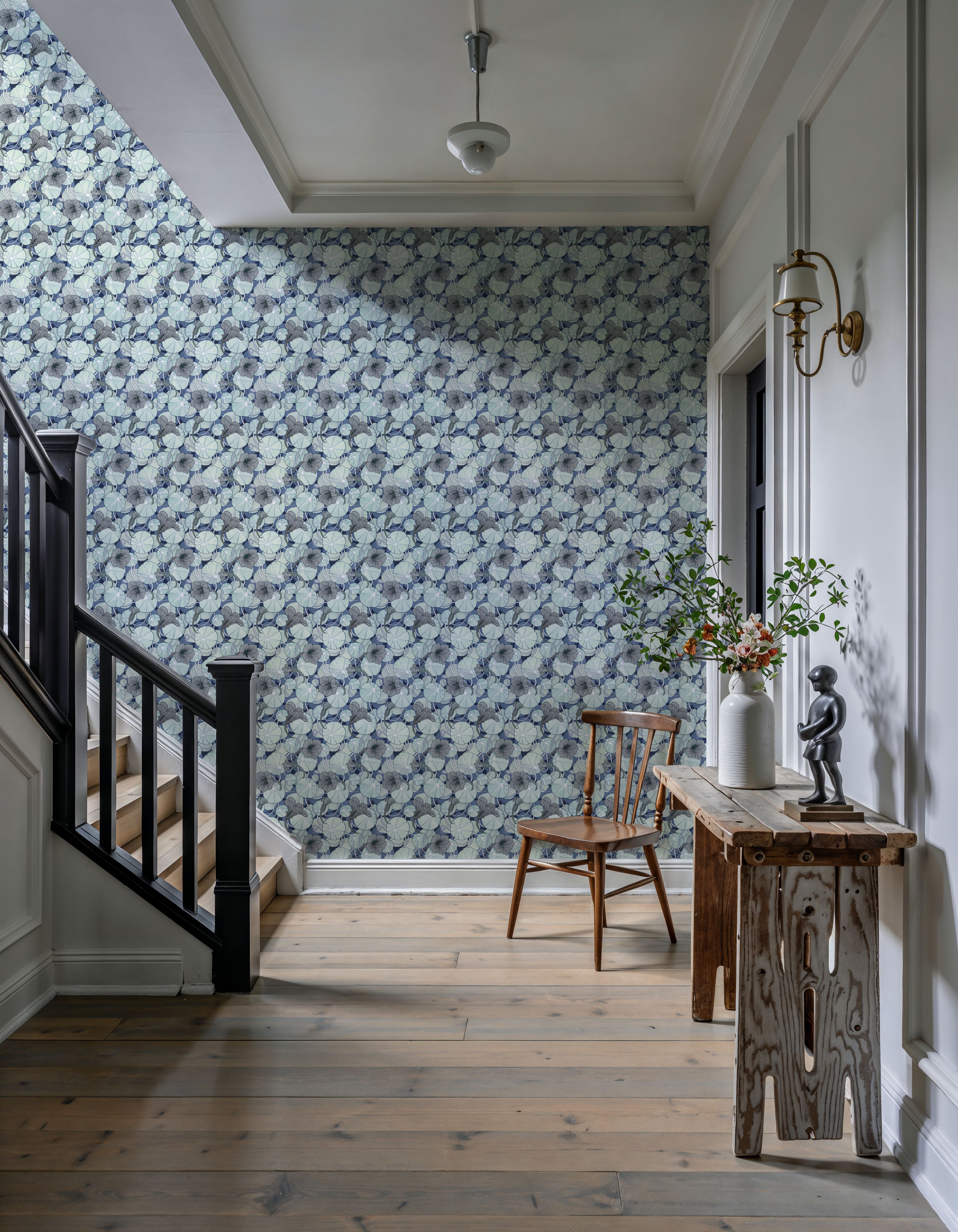 Nasturtium Verdure, Dove Blue