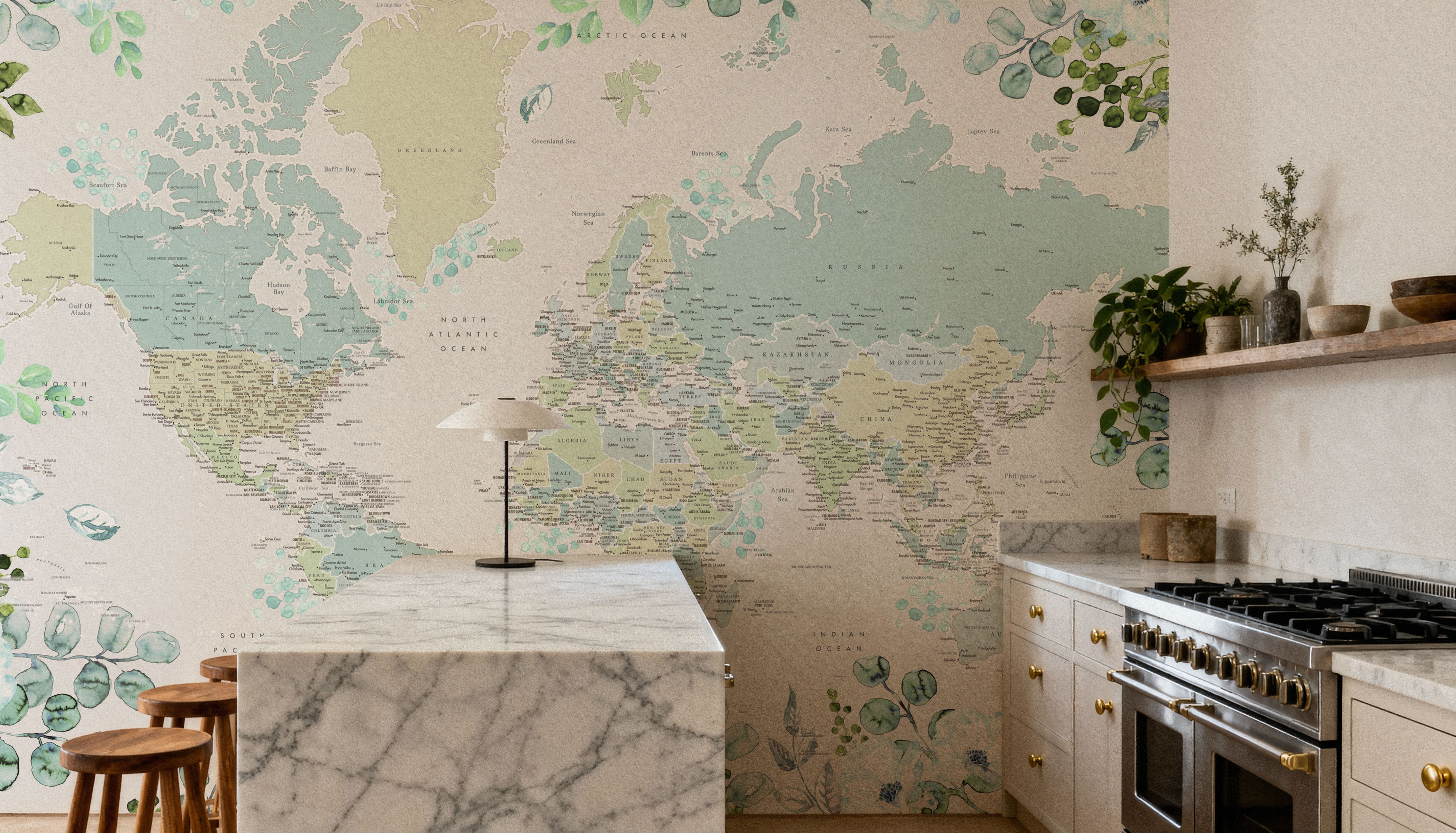 World Map Cities - Marie