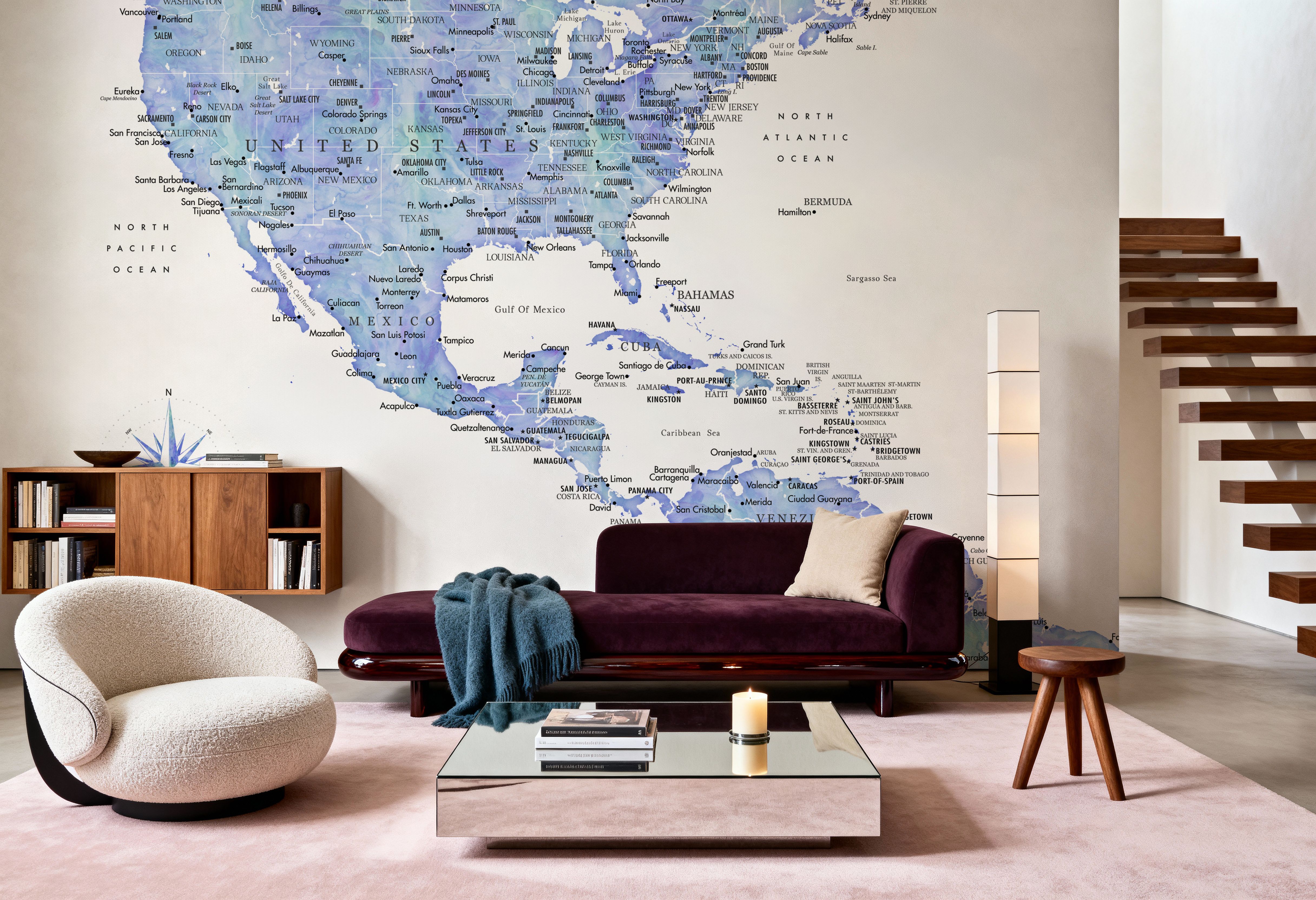 US Mexico Caribbean Map - Isidora