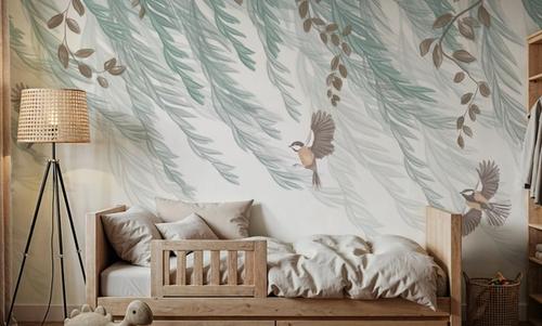 Willow & Birds, White