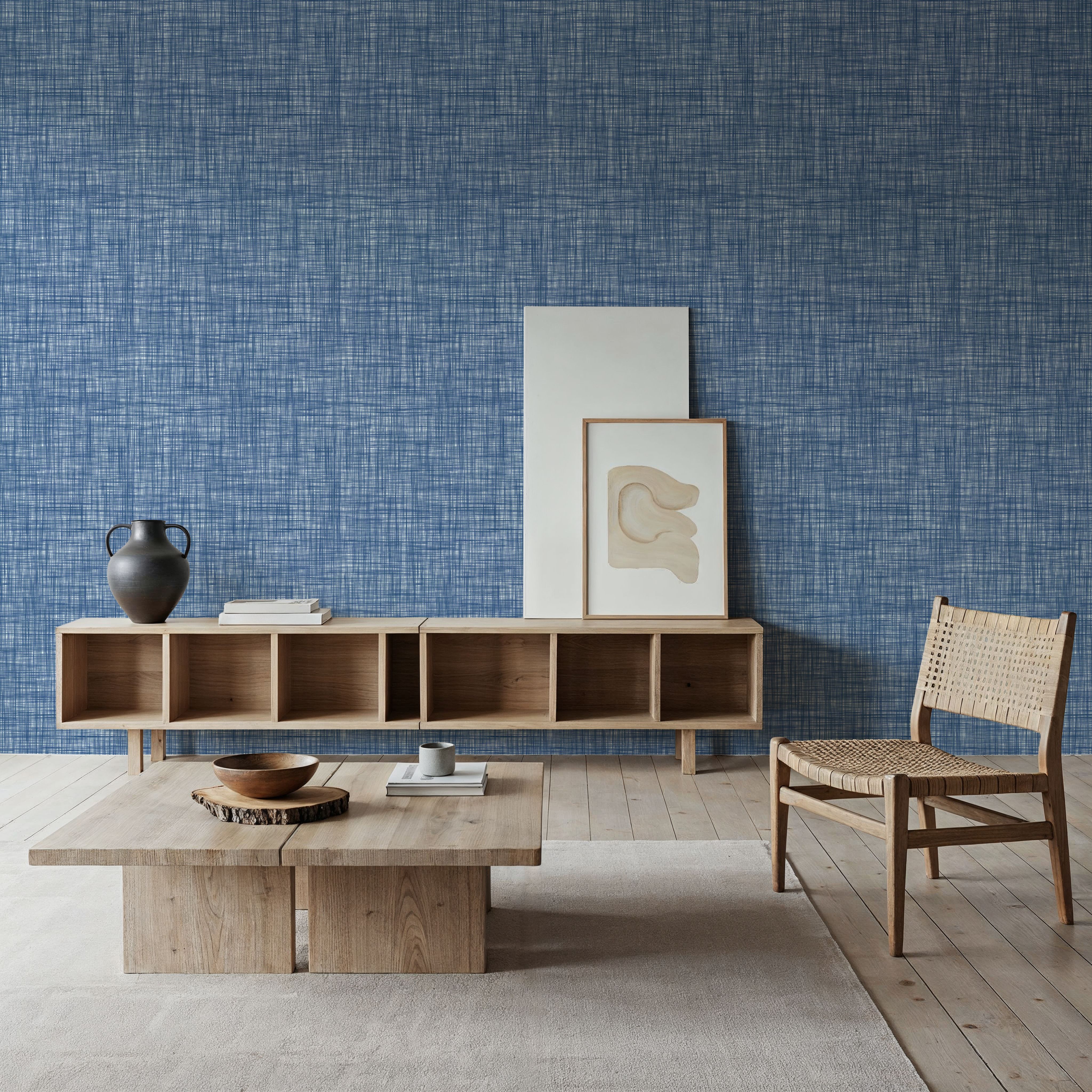 Mottled Linen Effect, Sky Blue