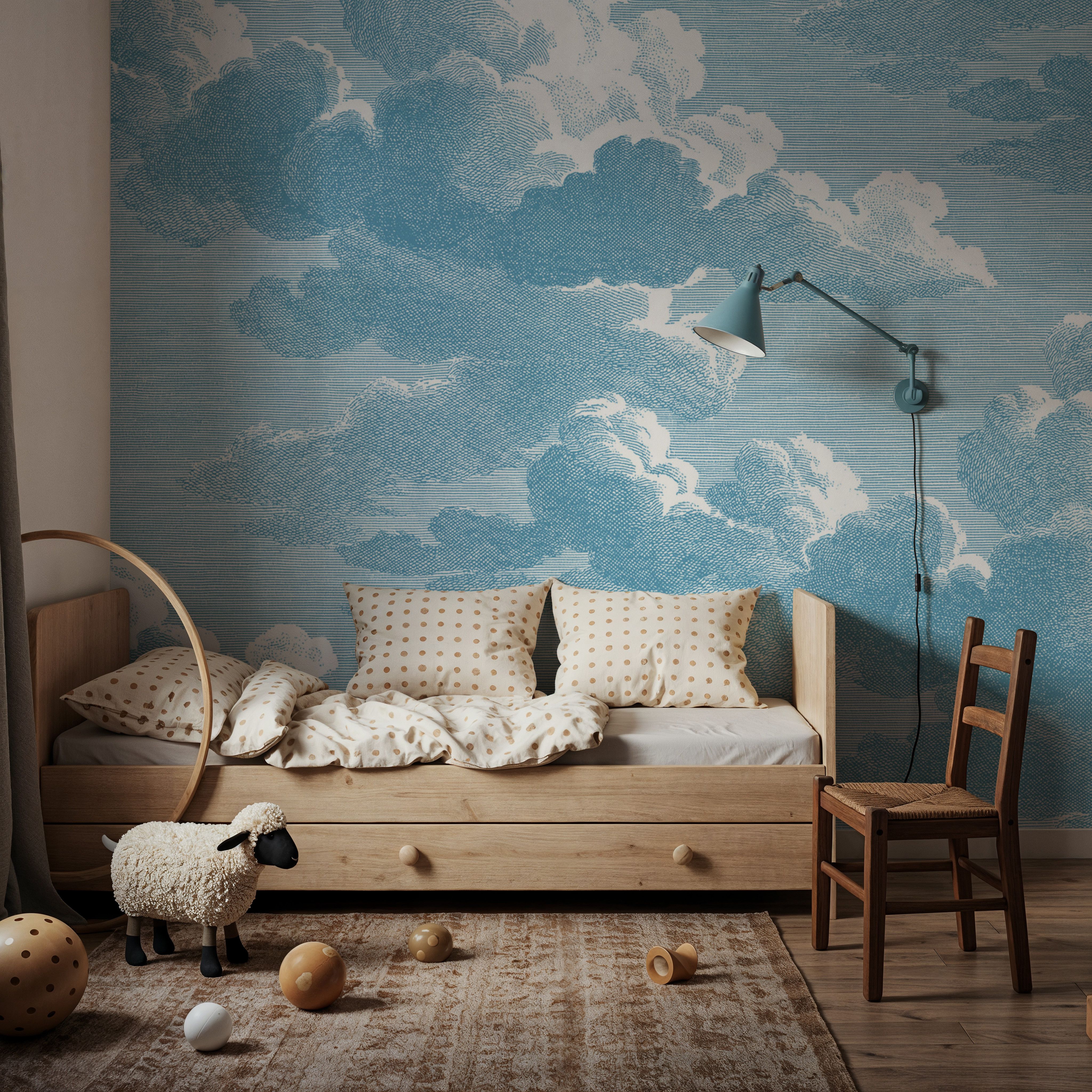 Intaglio Clouds, Washed Demin