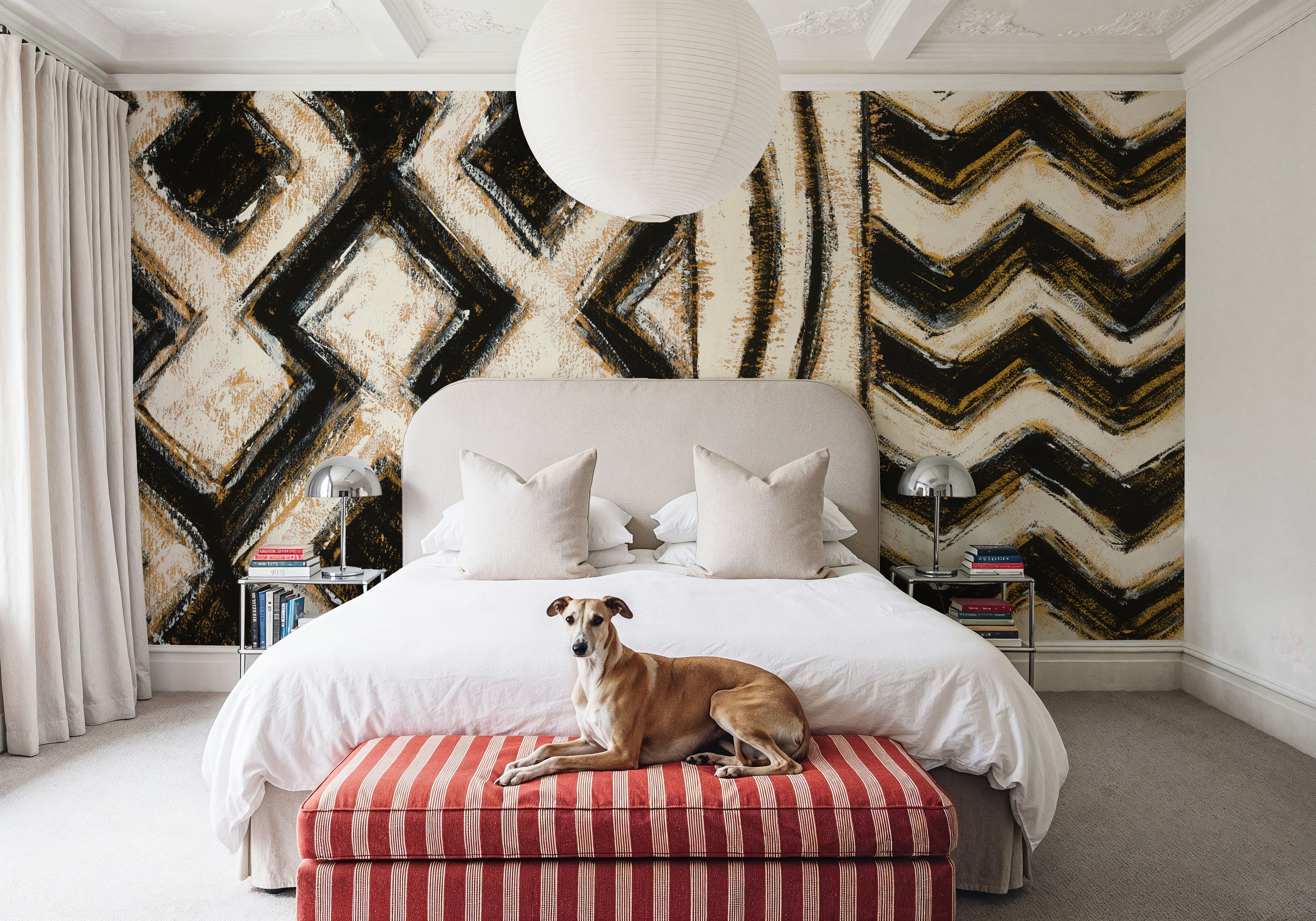 Black and Gold Geometric VIII, Tapéta