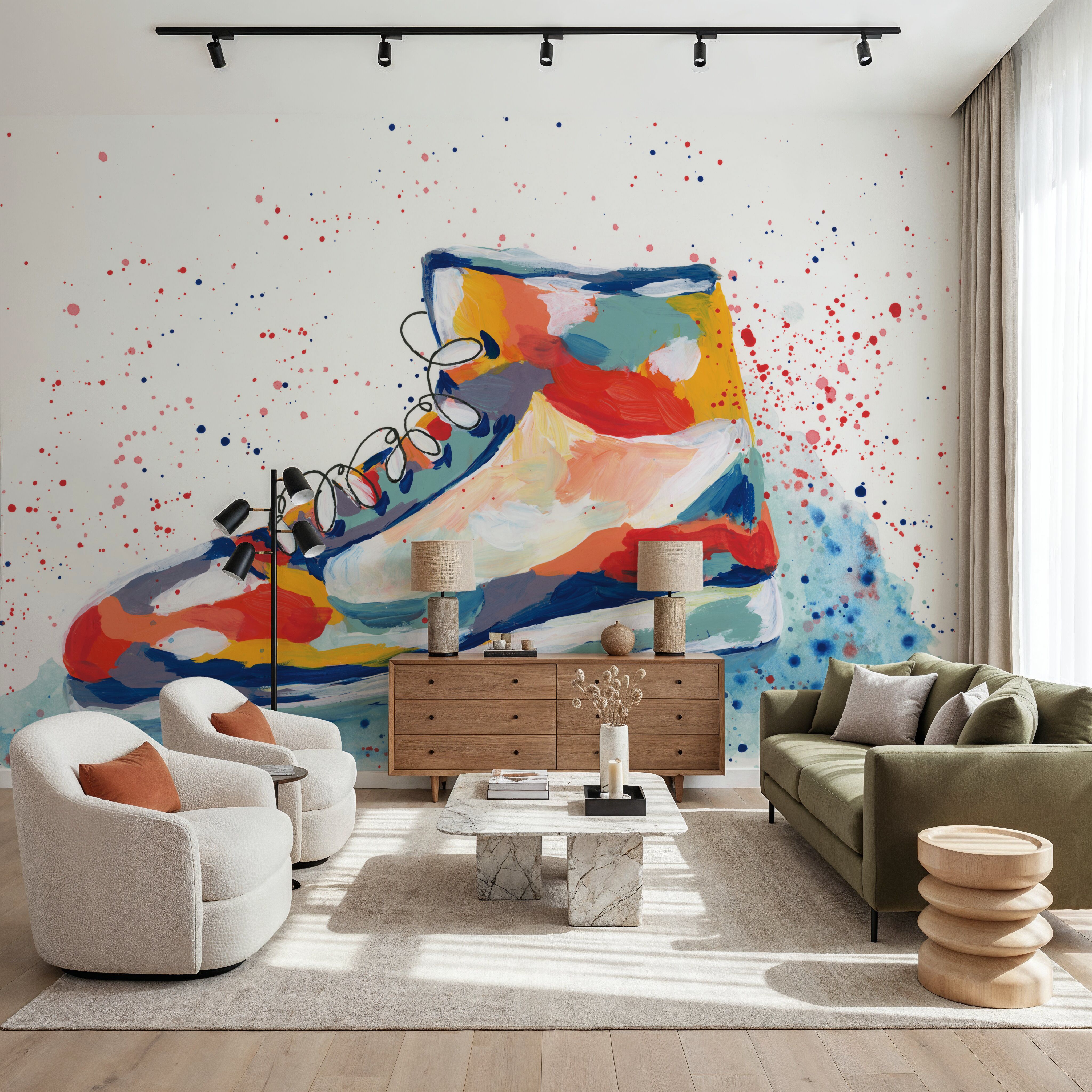 Abstract Basketball Shoe