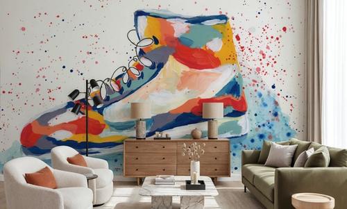 Abstract Basketball Shoe