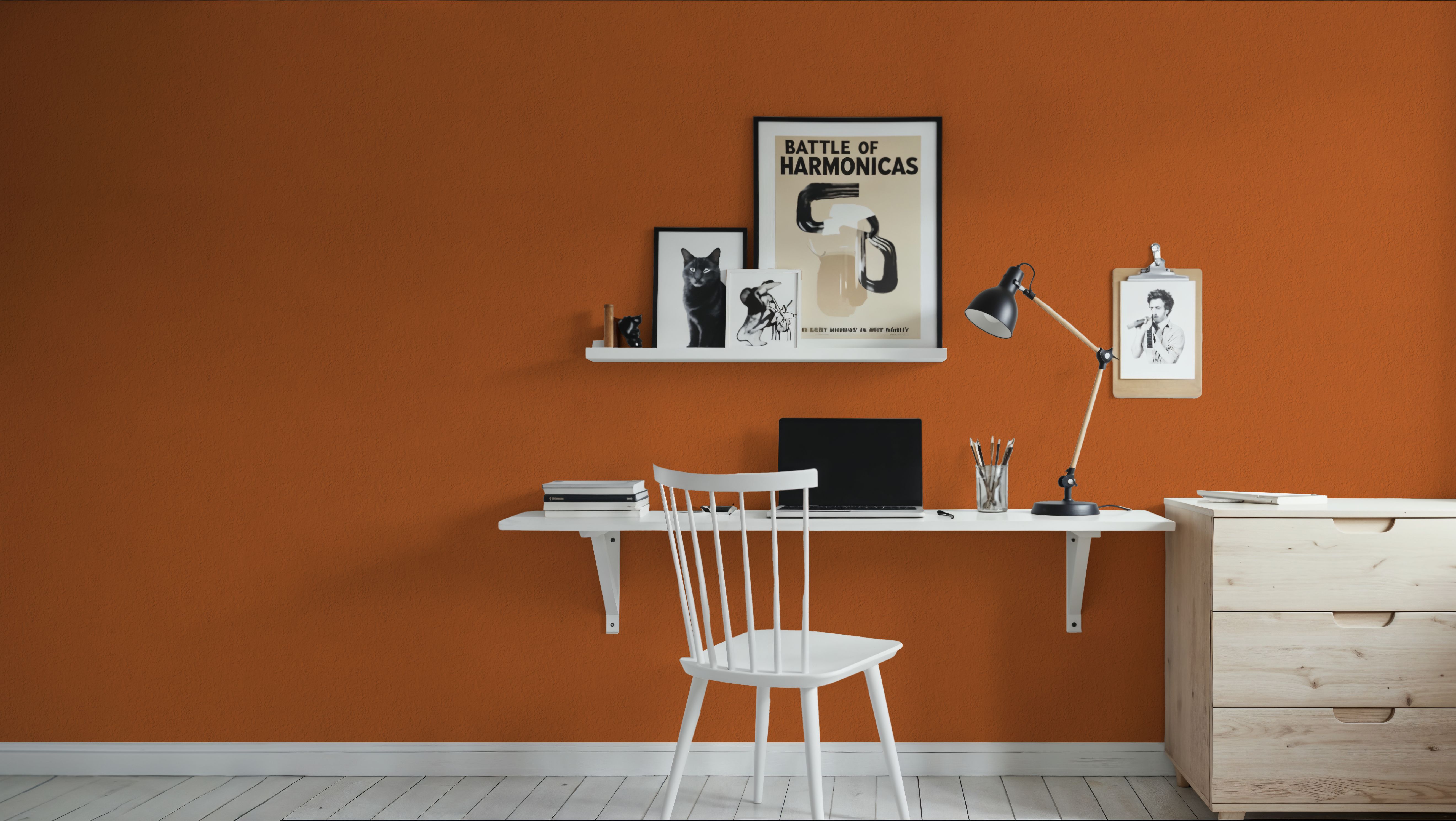 Faux Sand Stucco Finish, Pumpkin