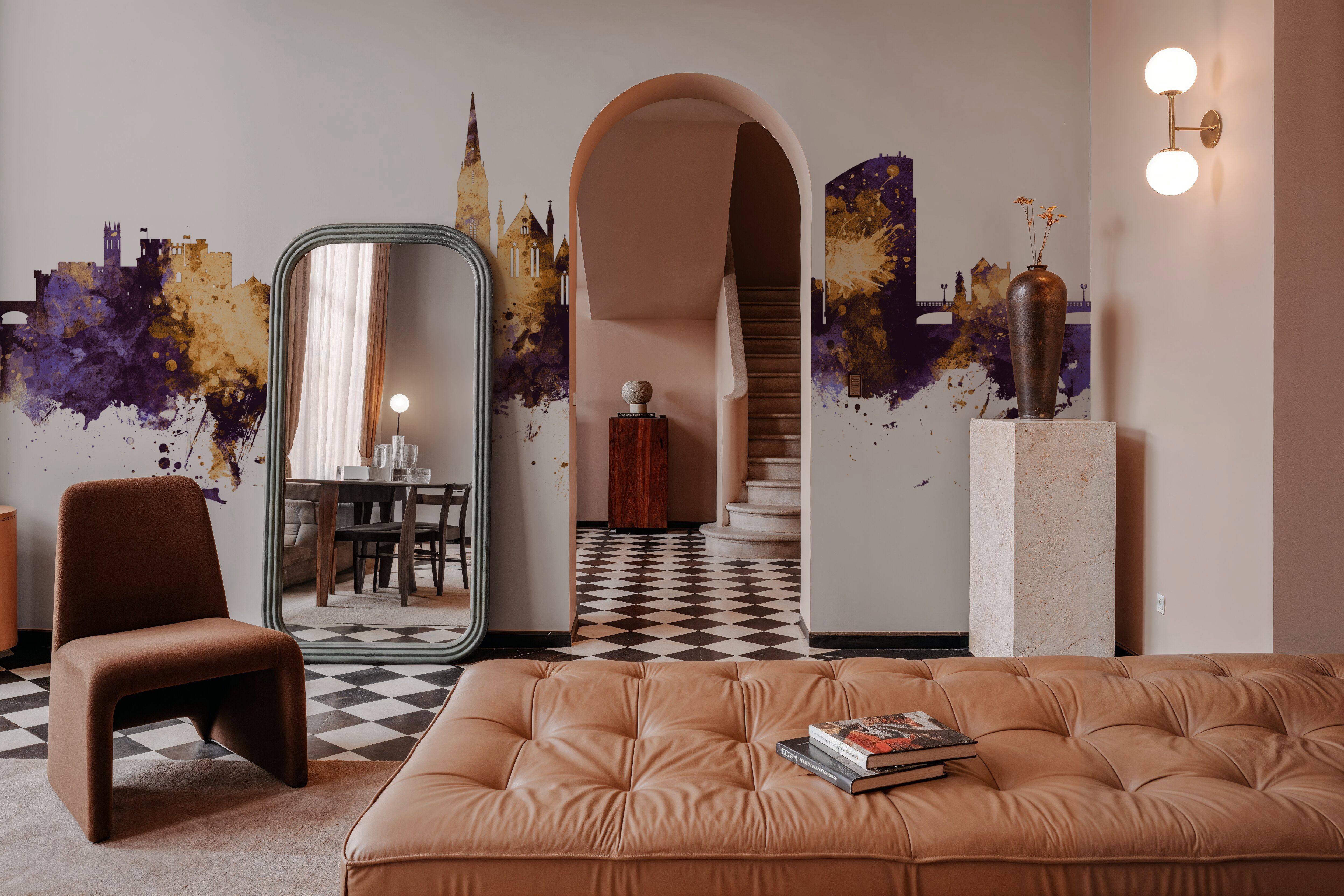 Limerick Ireland Skyline Purple & Gold