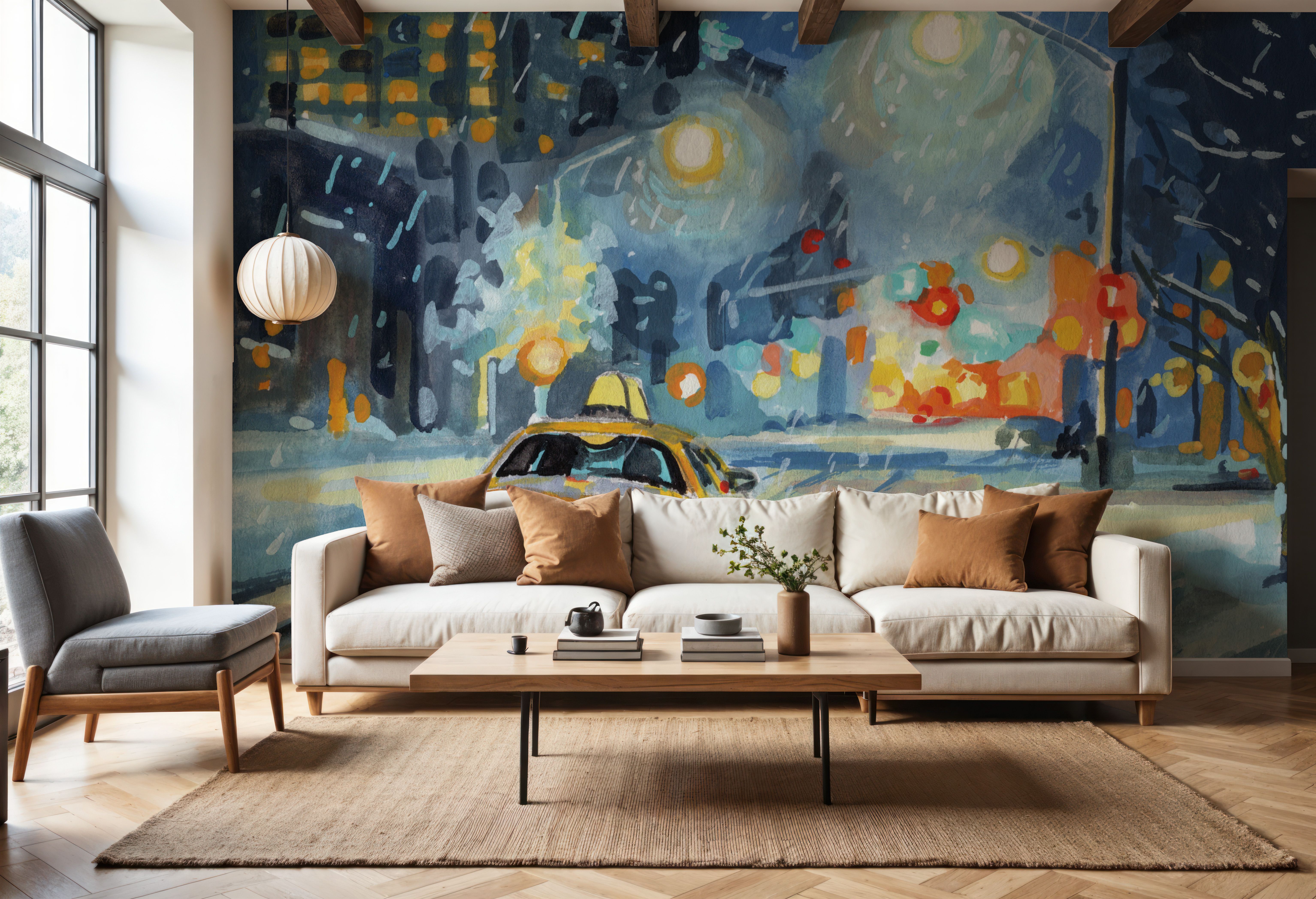 Snowbound Cab, Papel pintado