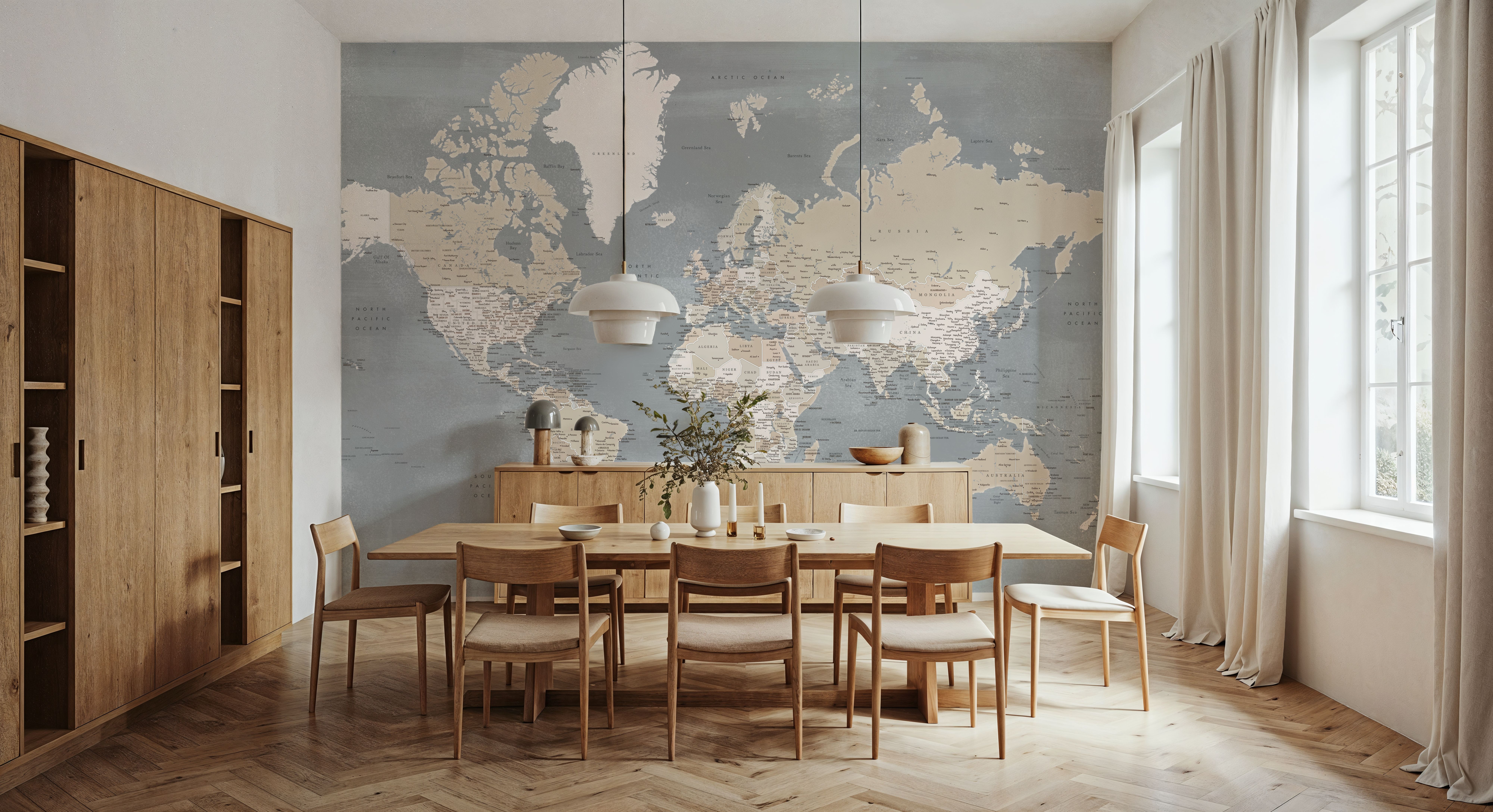World Map Cities - Landers