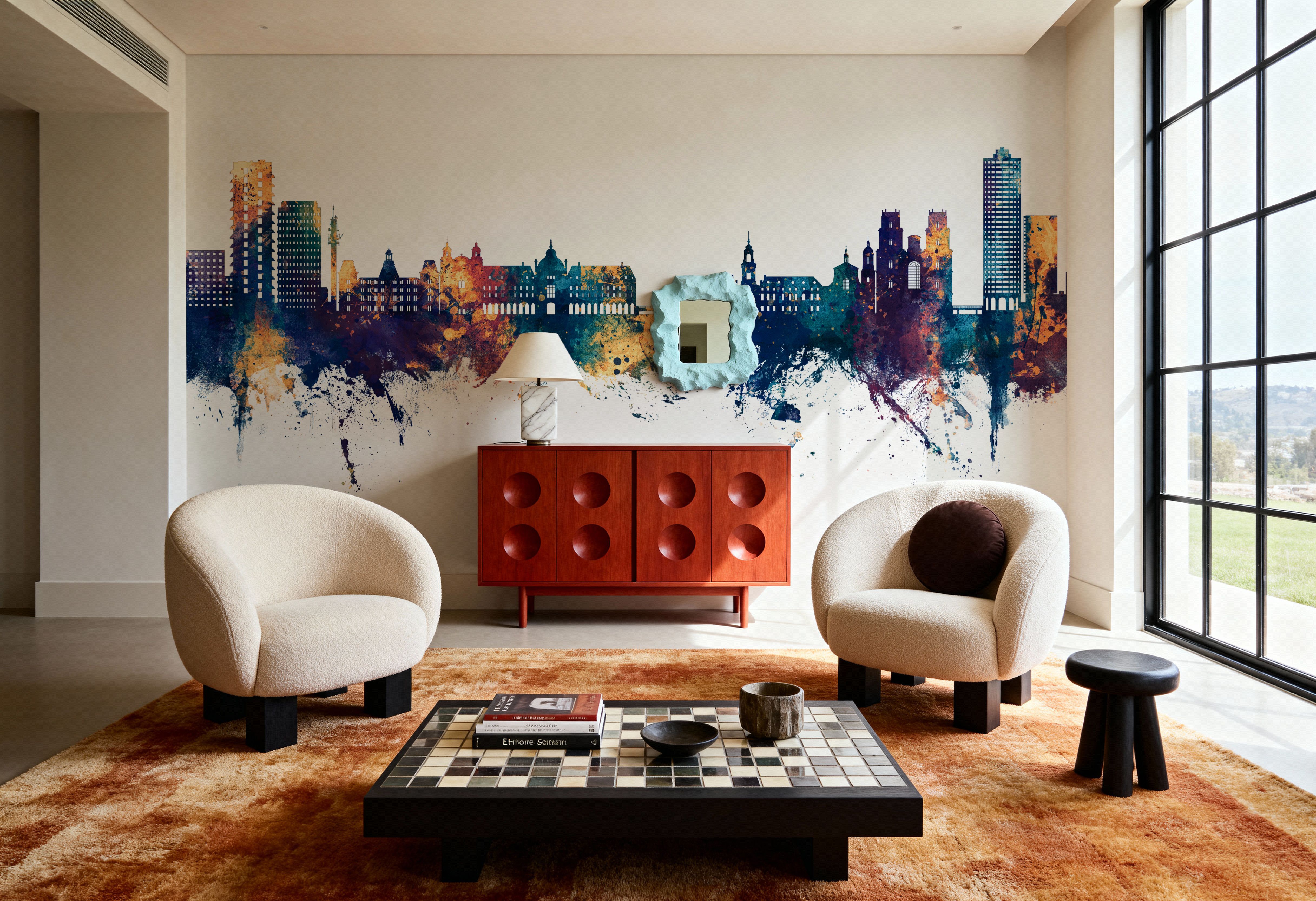 Rennes France Skyline Blue & Bronze