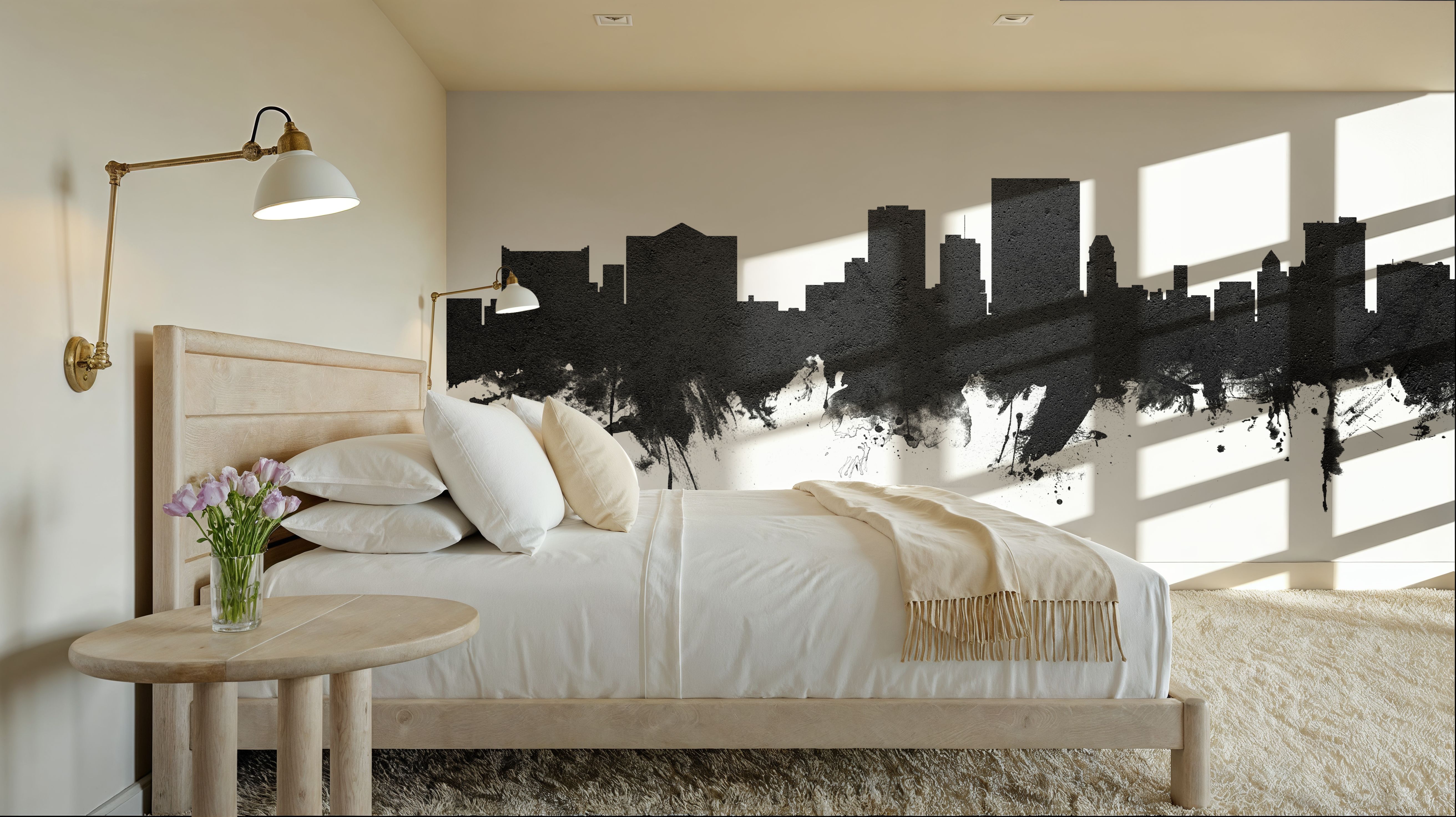 El Paso Texas Skyline Black & White