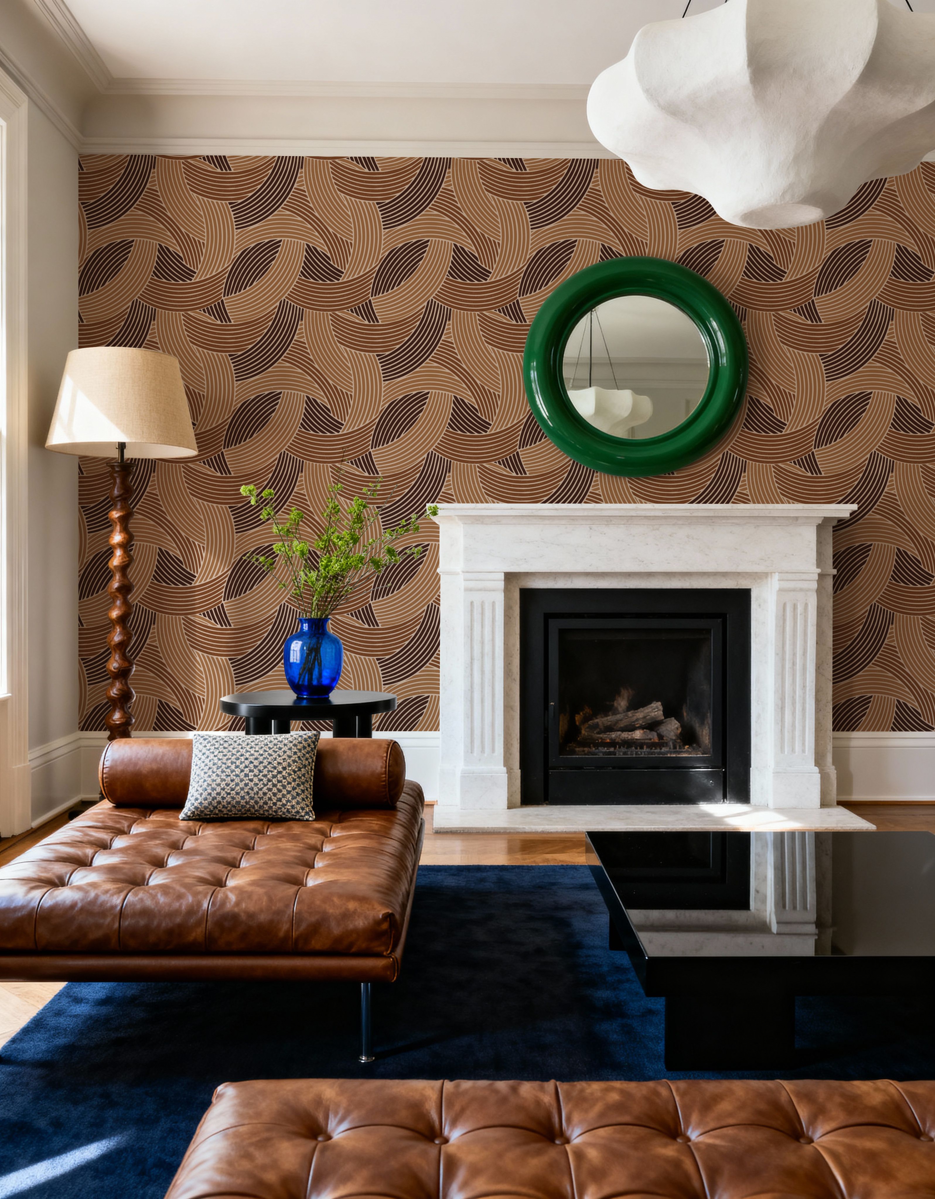 Woven Earth, Toffee, Wallpaper