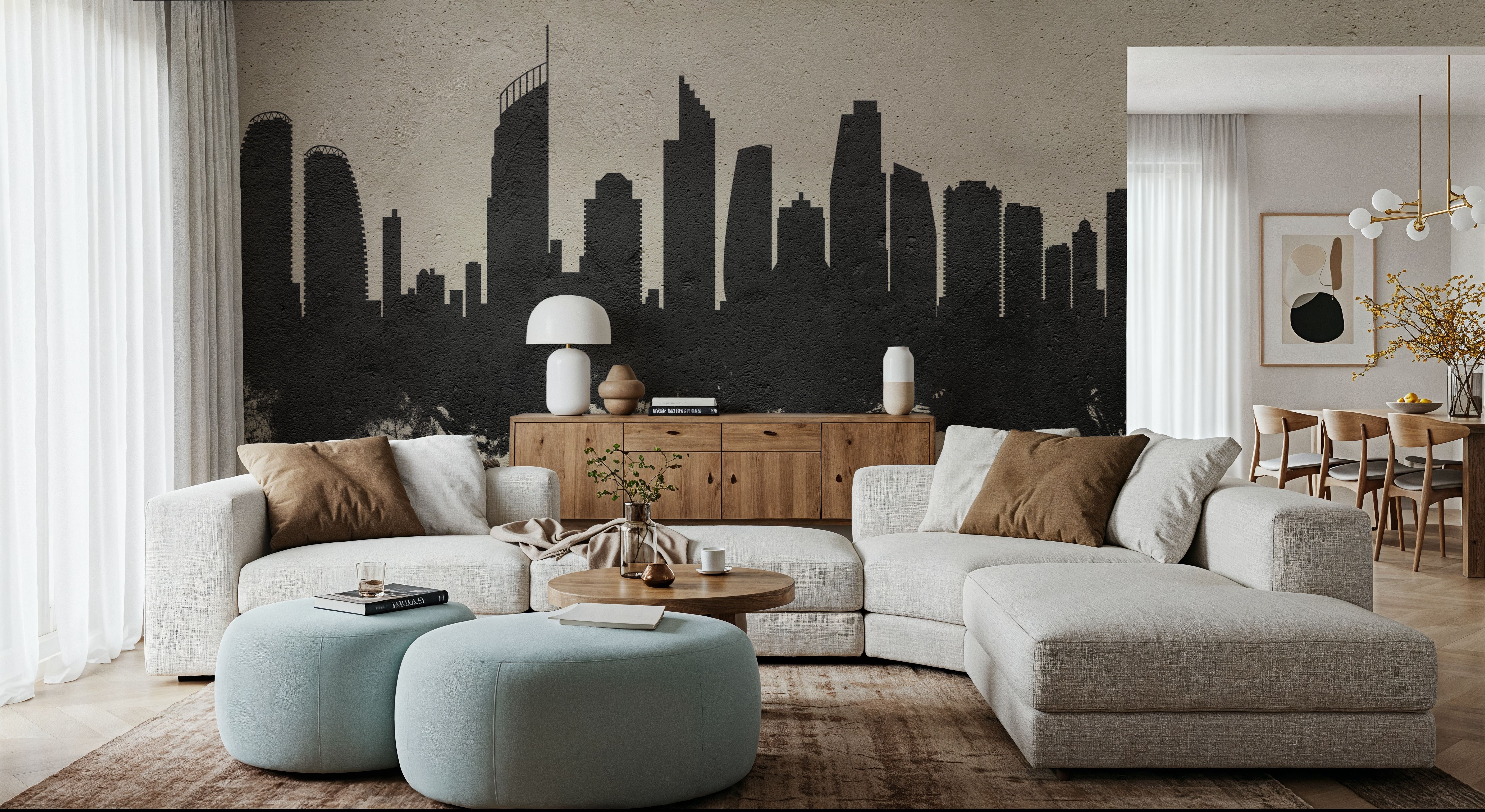 Gold Coast Australia Skyline Concrete, Tapeten