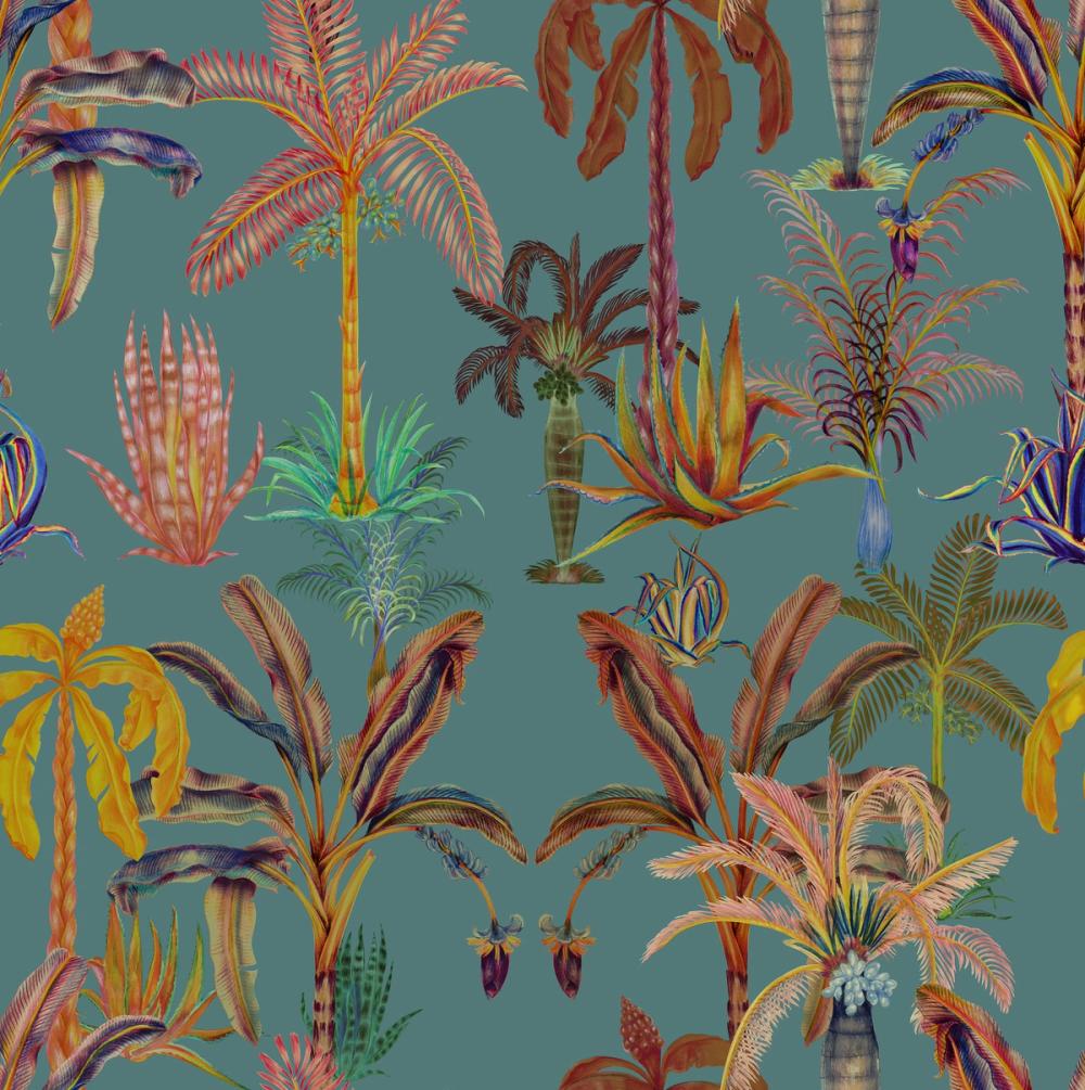 Statement Palms Petite, Turquoise