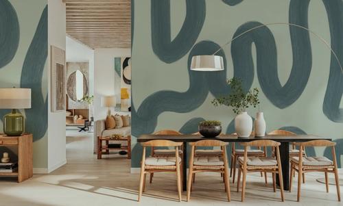 Modern Abstract, Light Teal