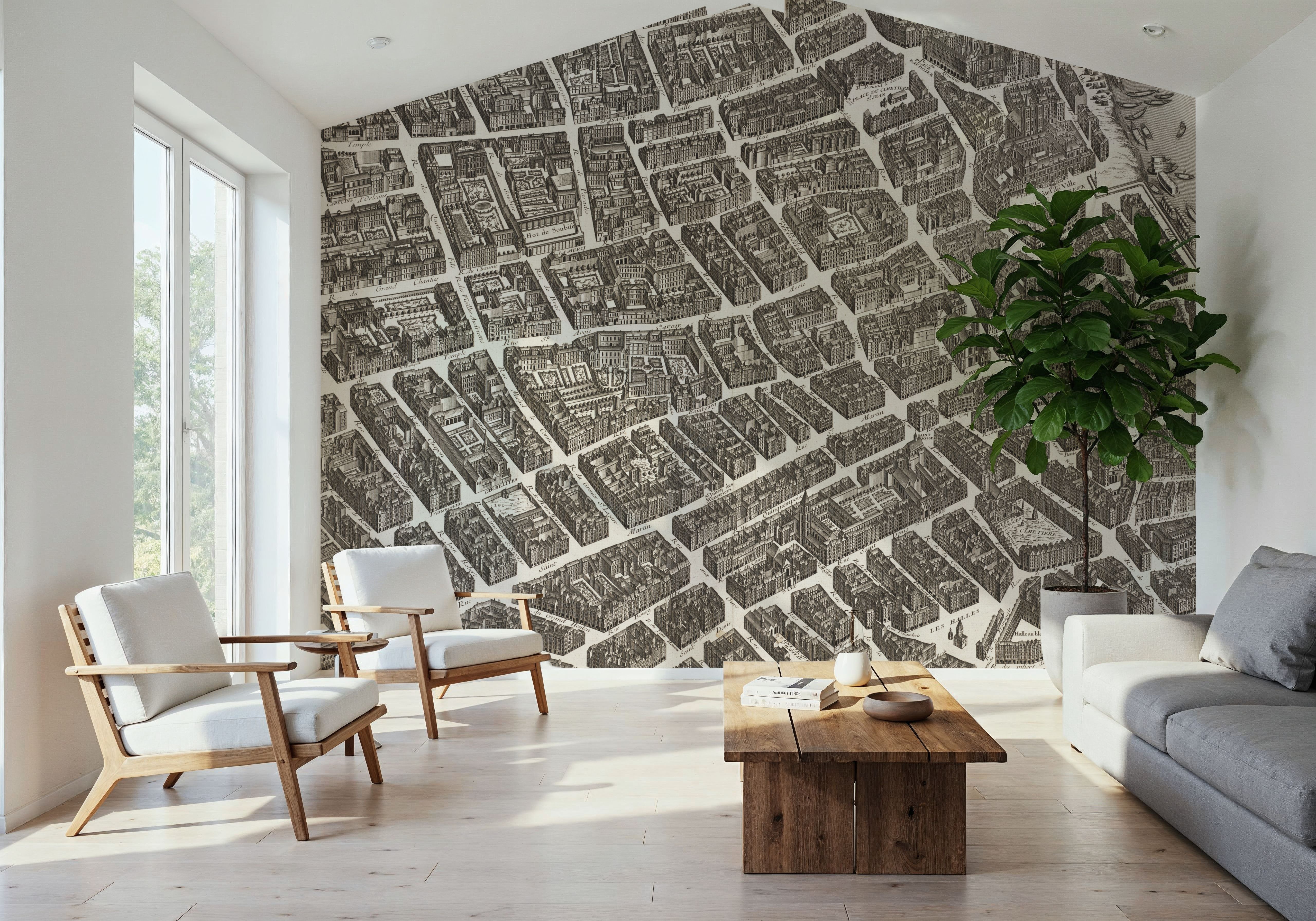 18th Century Streets of Paris, Papier peint