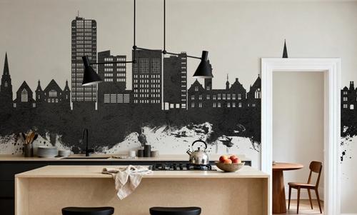 Swindon England Skyline Black & White