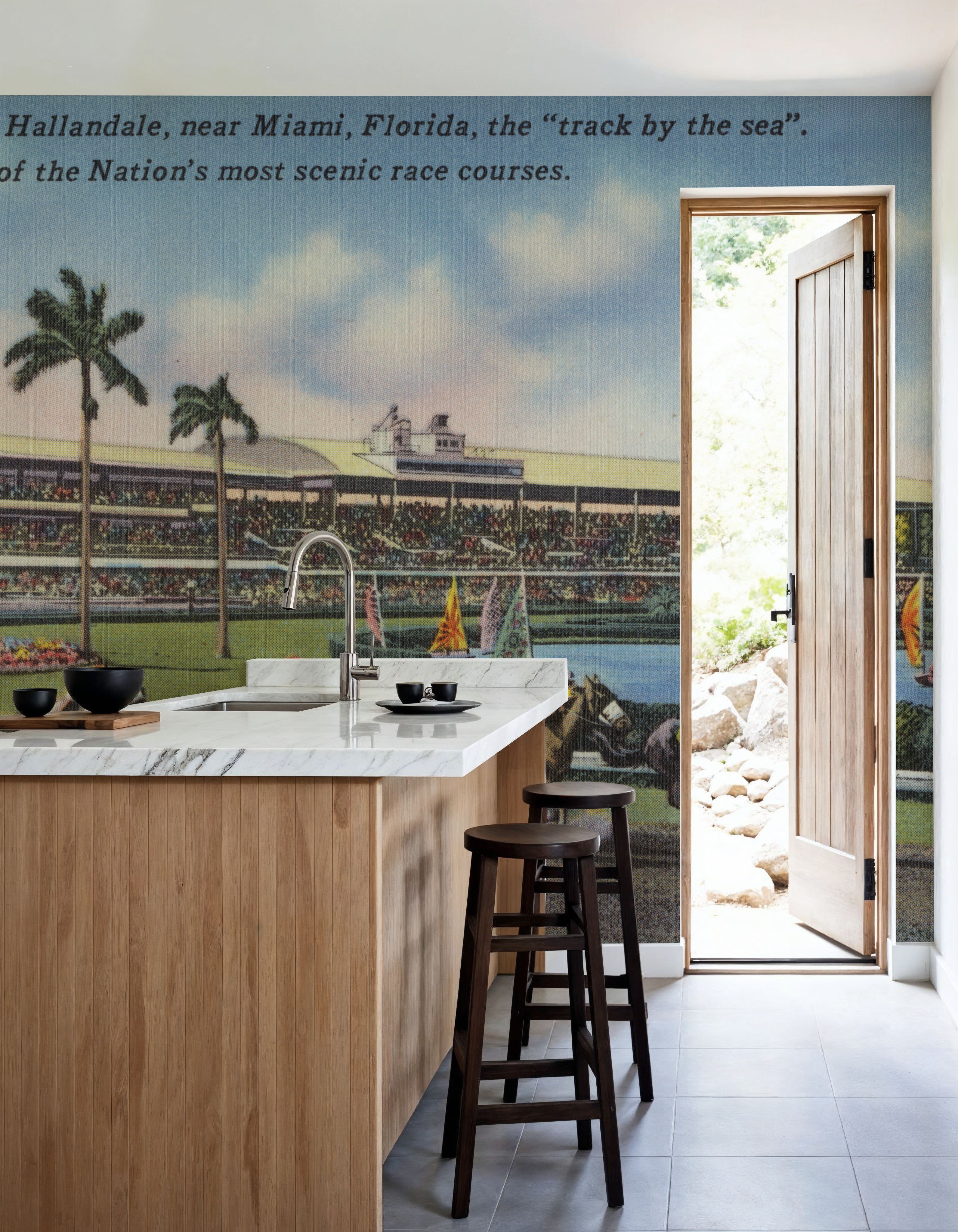 Greetings from Gulfstream Park - Screenprint Postcard