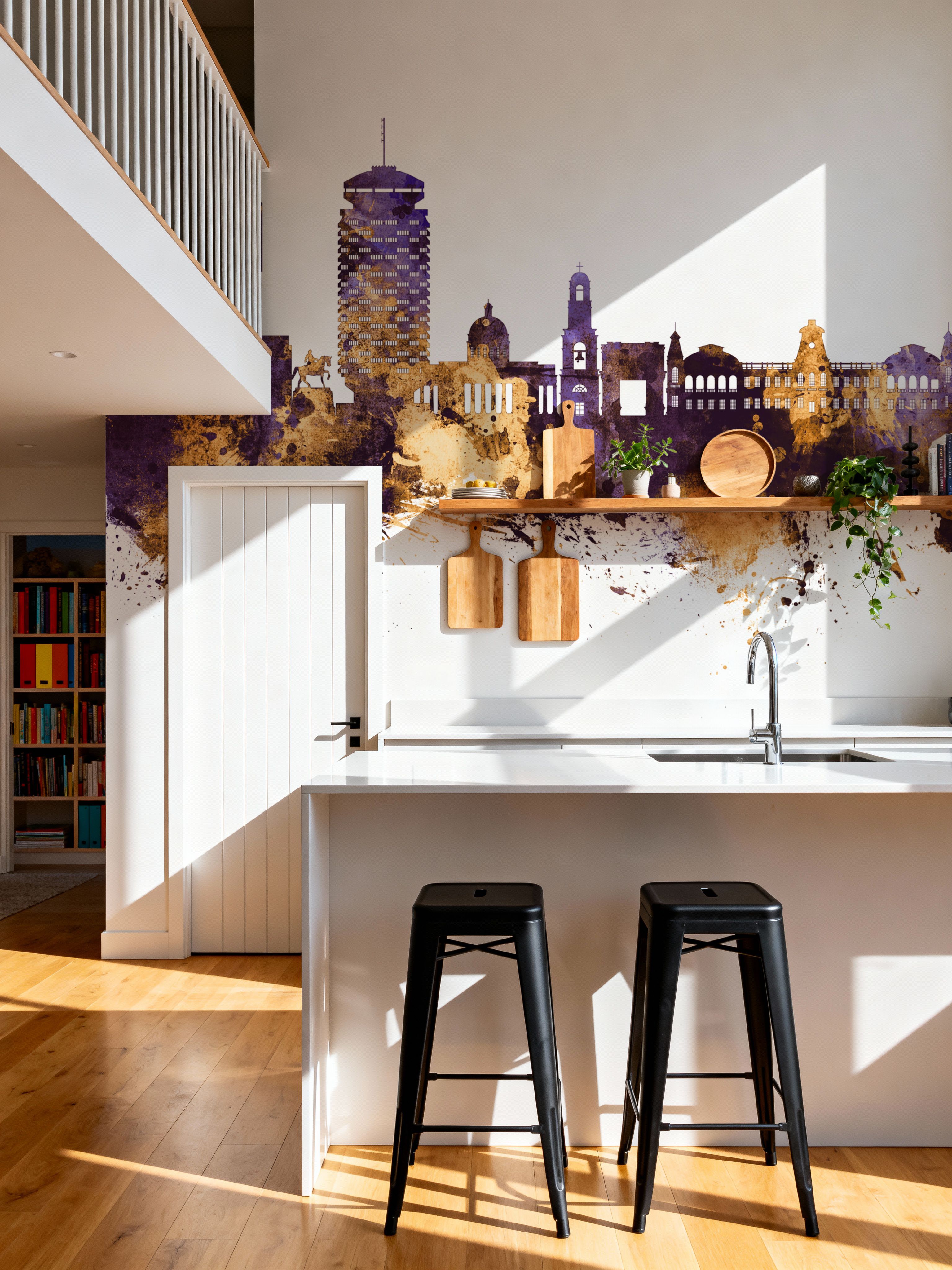 Chisinau Moldova Skyline Purple & Gold