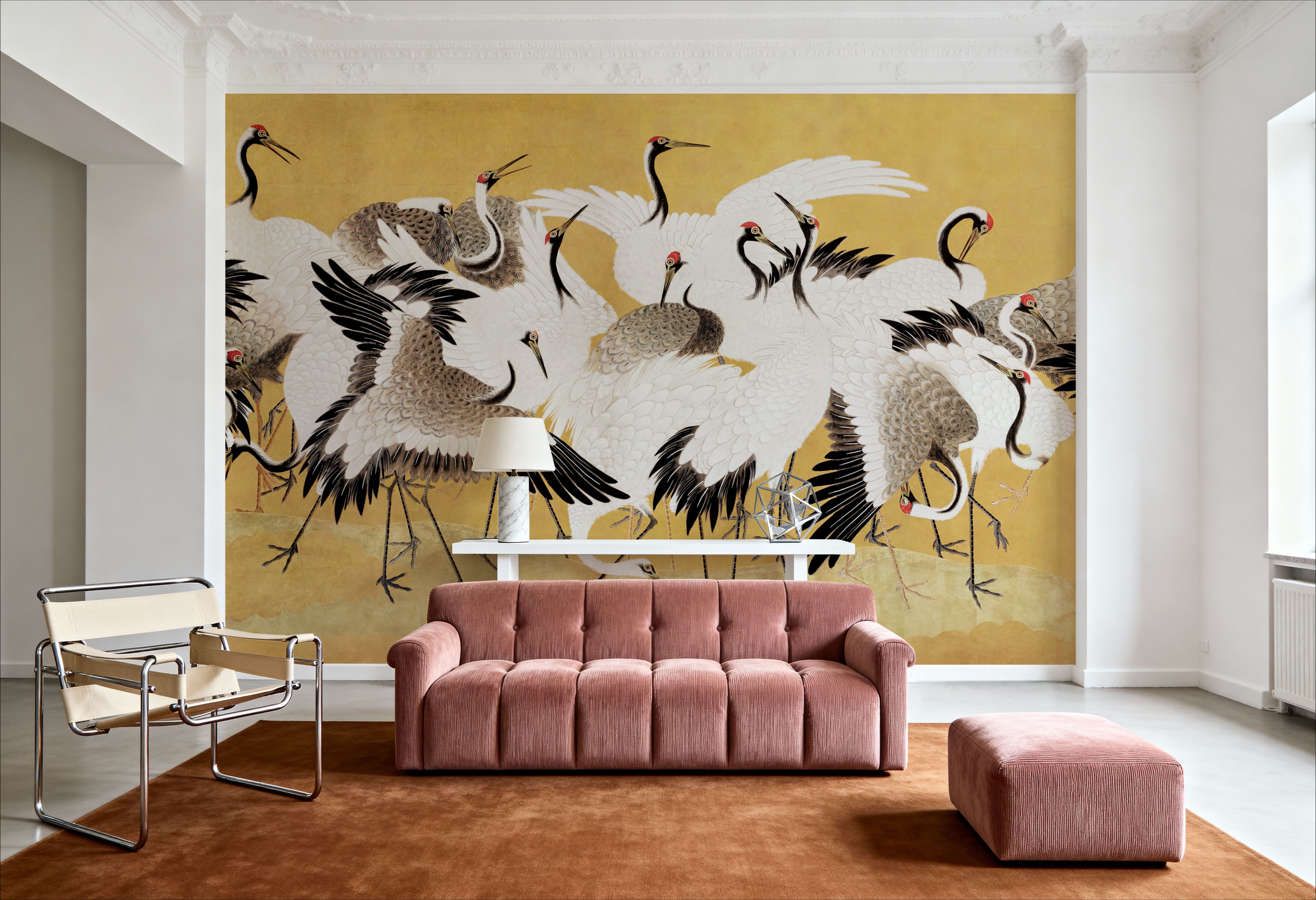 Japanese Flock of Cranes, Sun