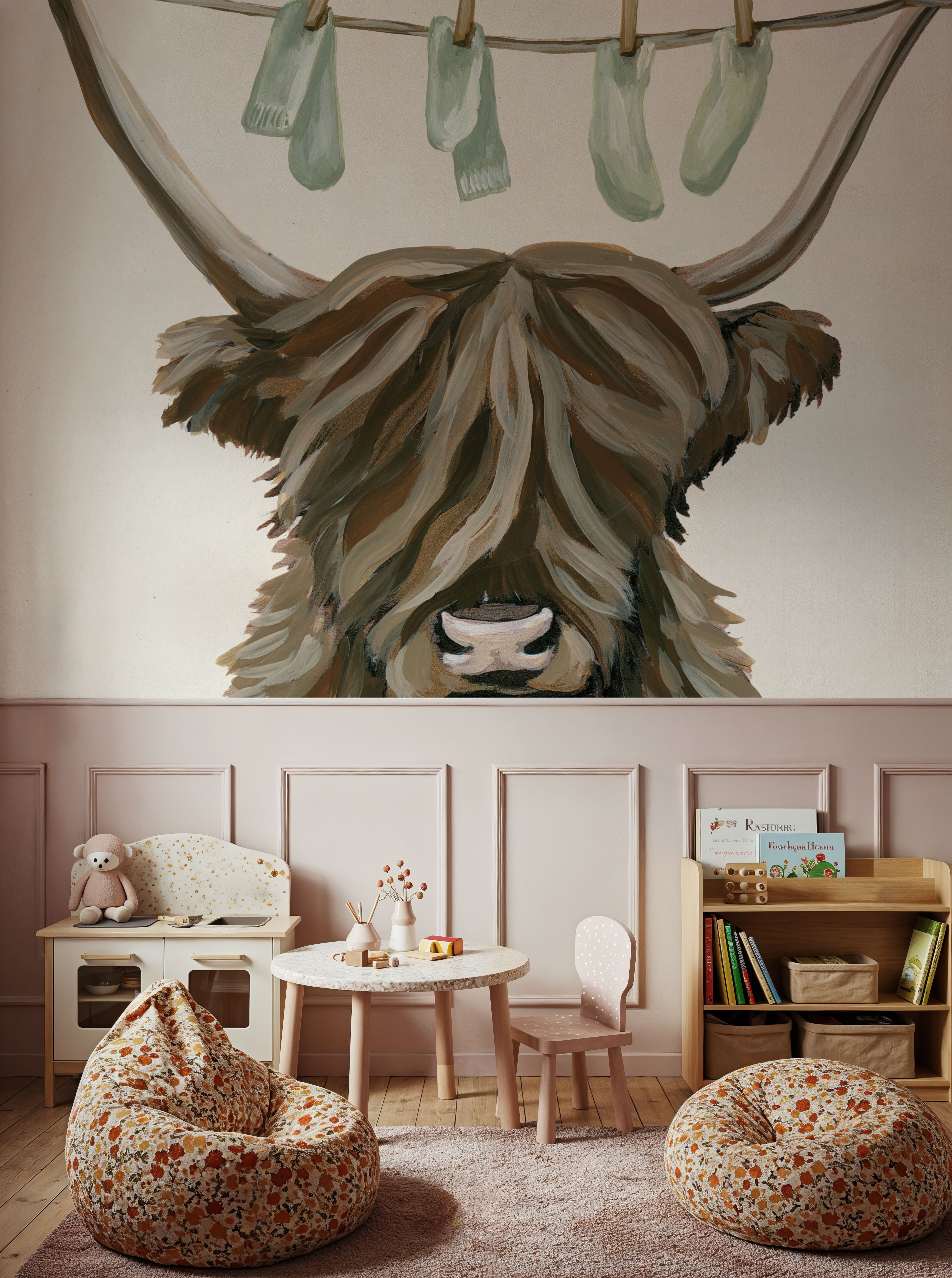 Highland Cow Clothesline