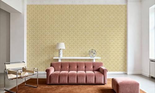 Quatrefoil Watercolor Trellis, Butter