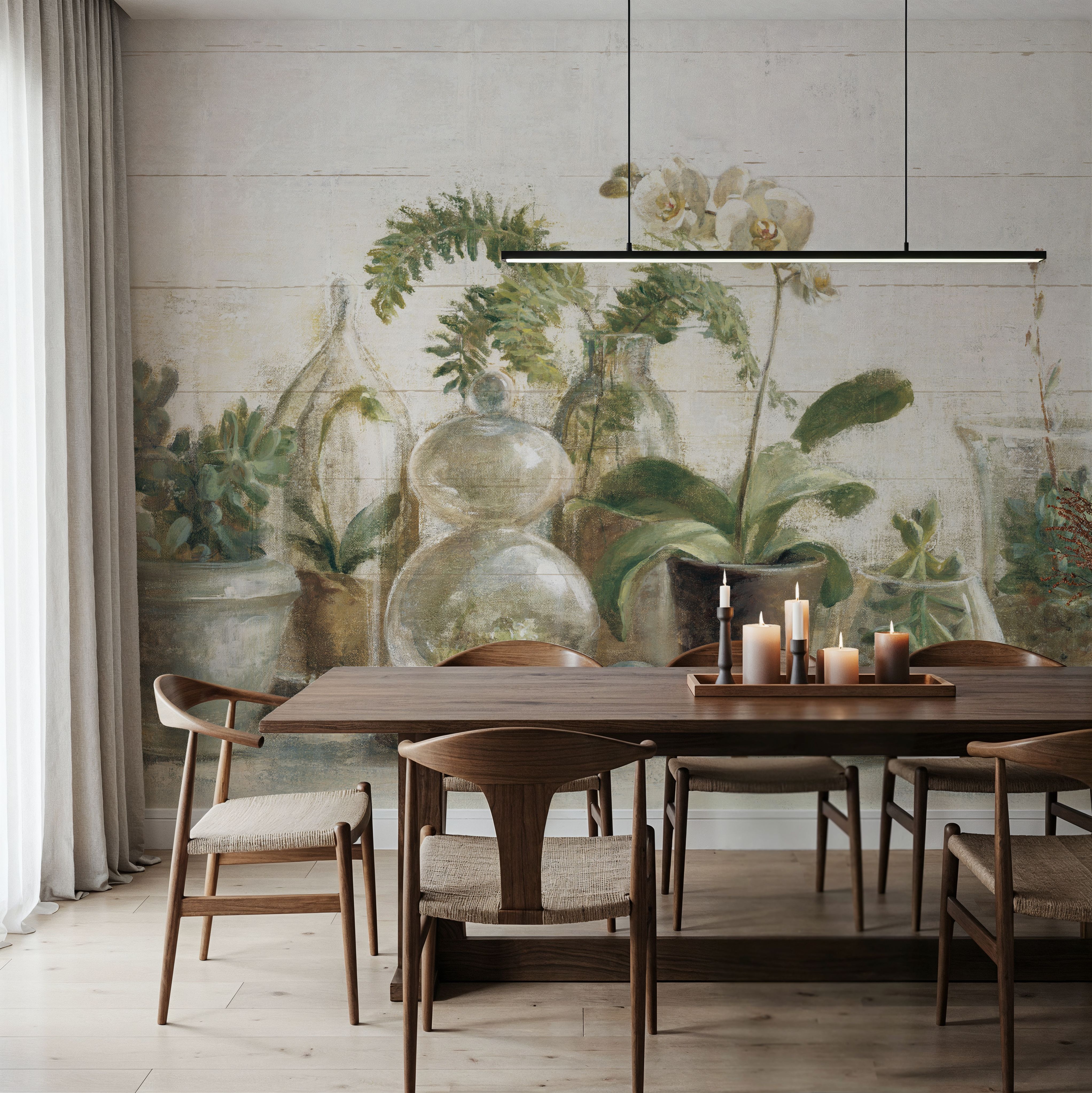 Greenhouse Orchids on Shiplap