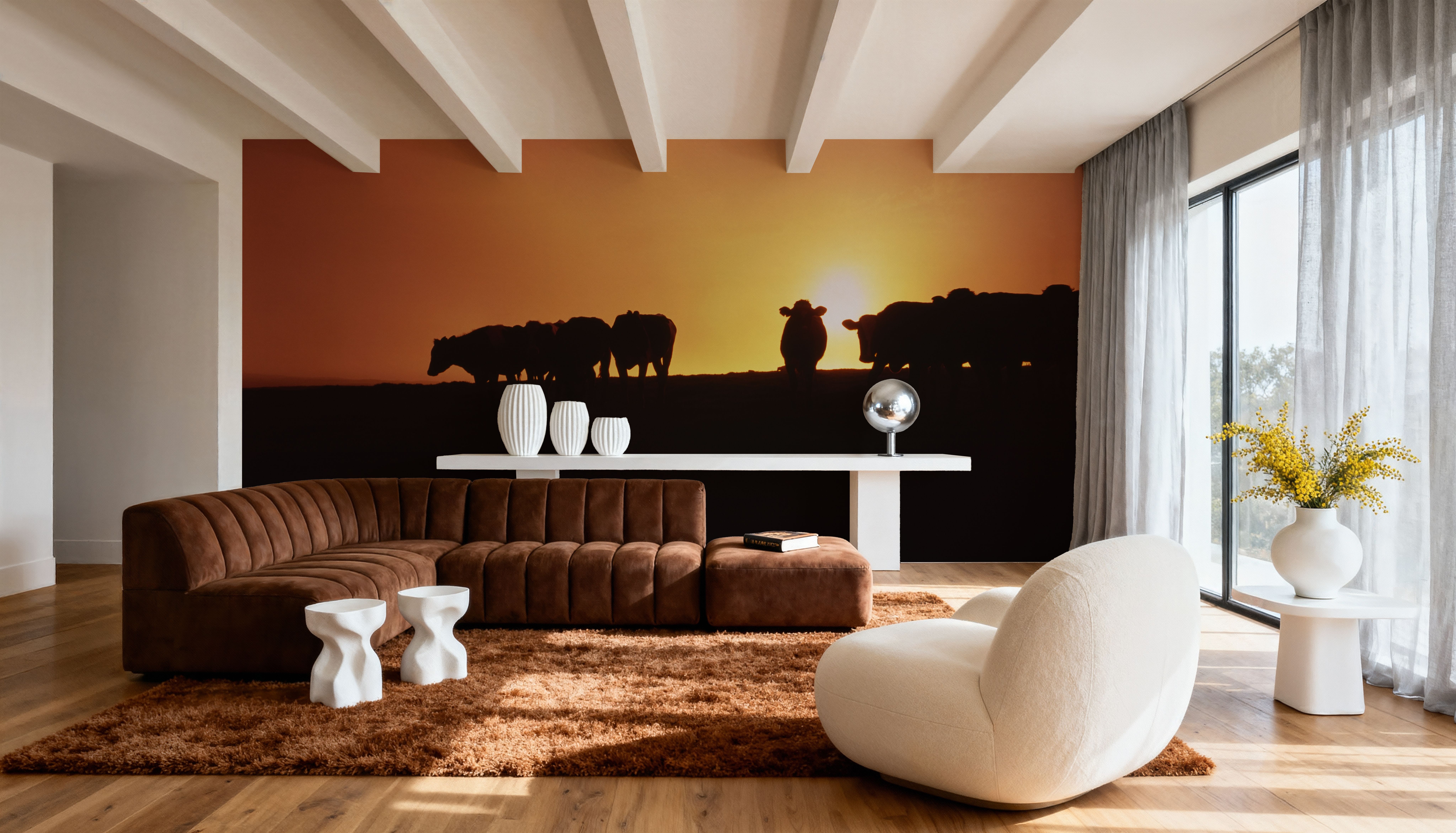 Hillside Cattle Sunset