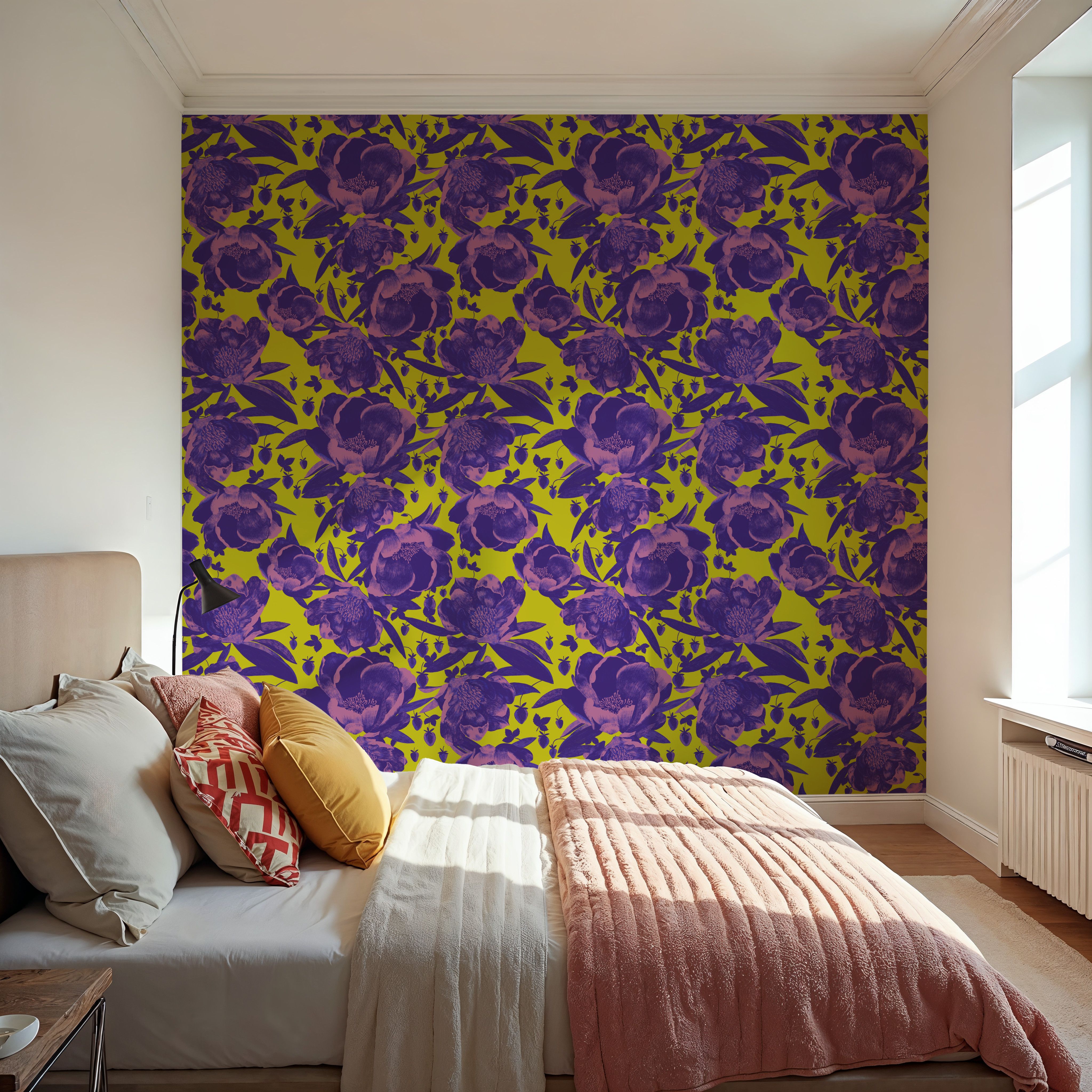Pop Peonies, Purple & Lime