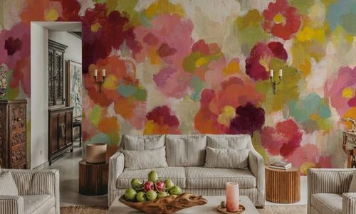 Coral and Emerald Garden I