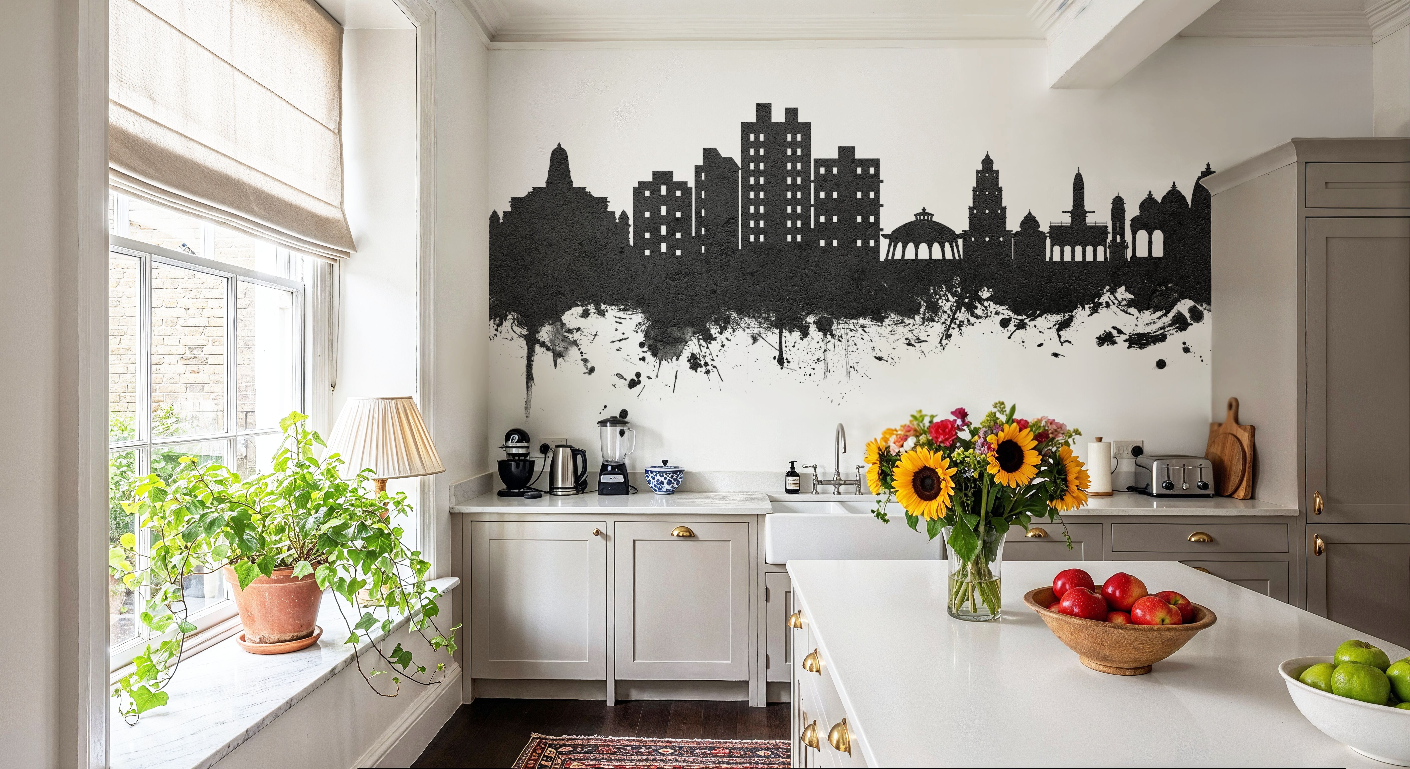 Nashik India Skyline Black & White