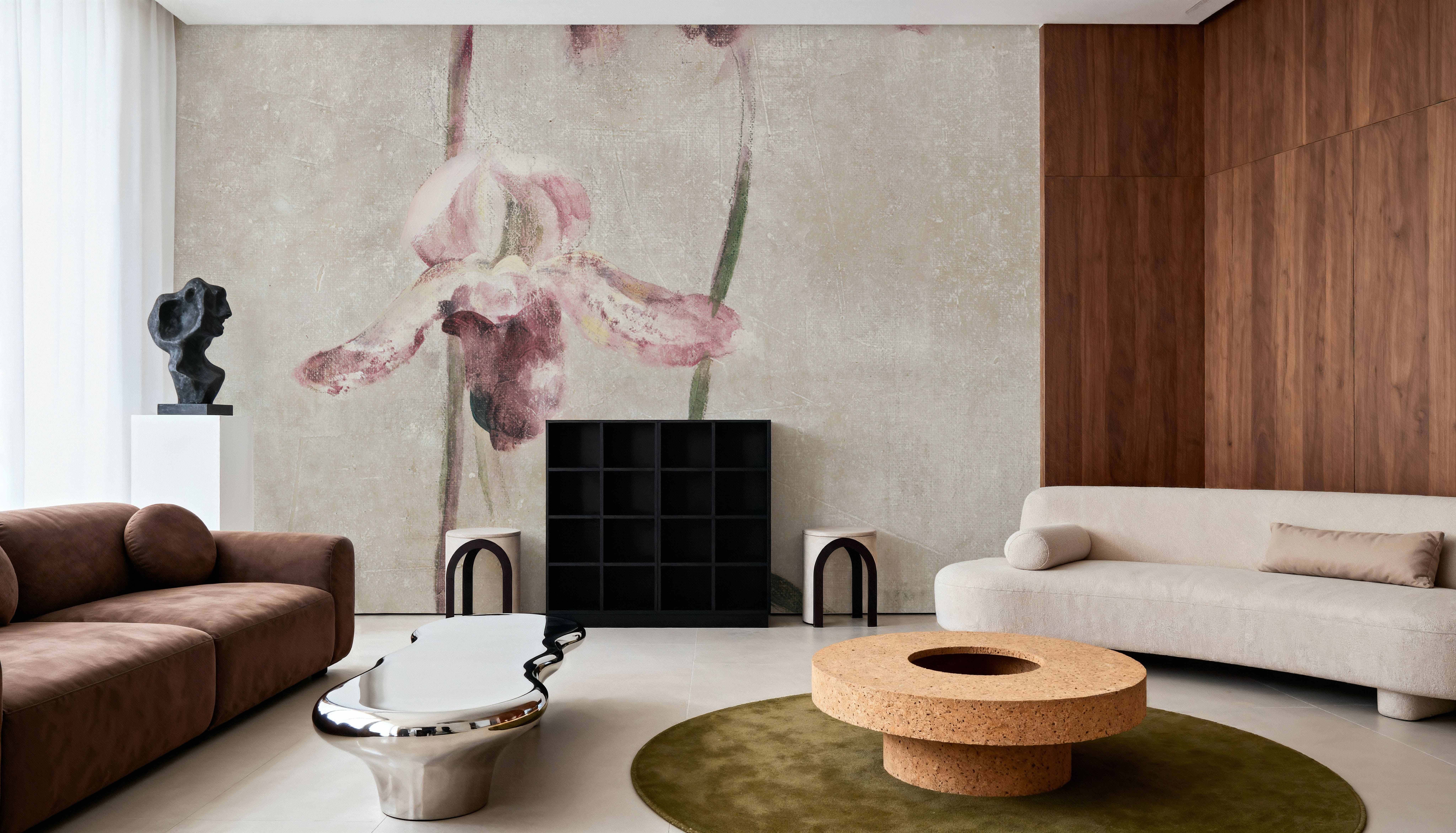 Light Purple Dancing Orchid Panel I, Wallpaper