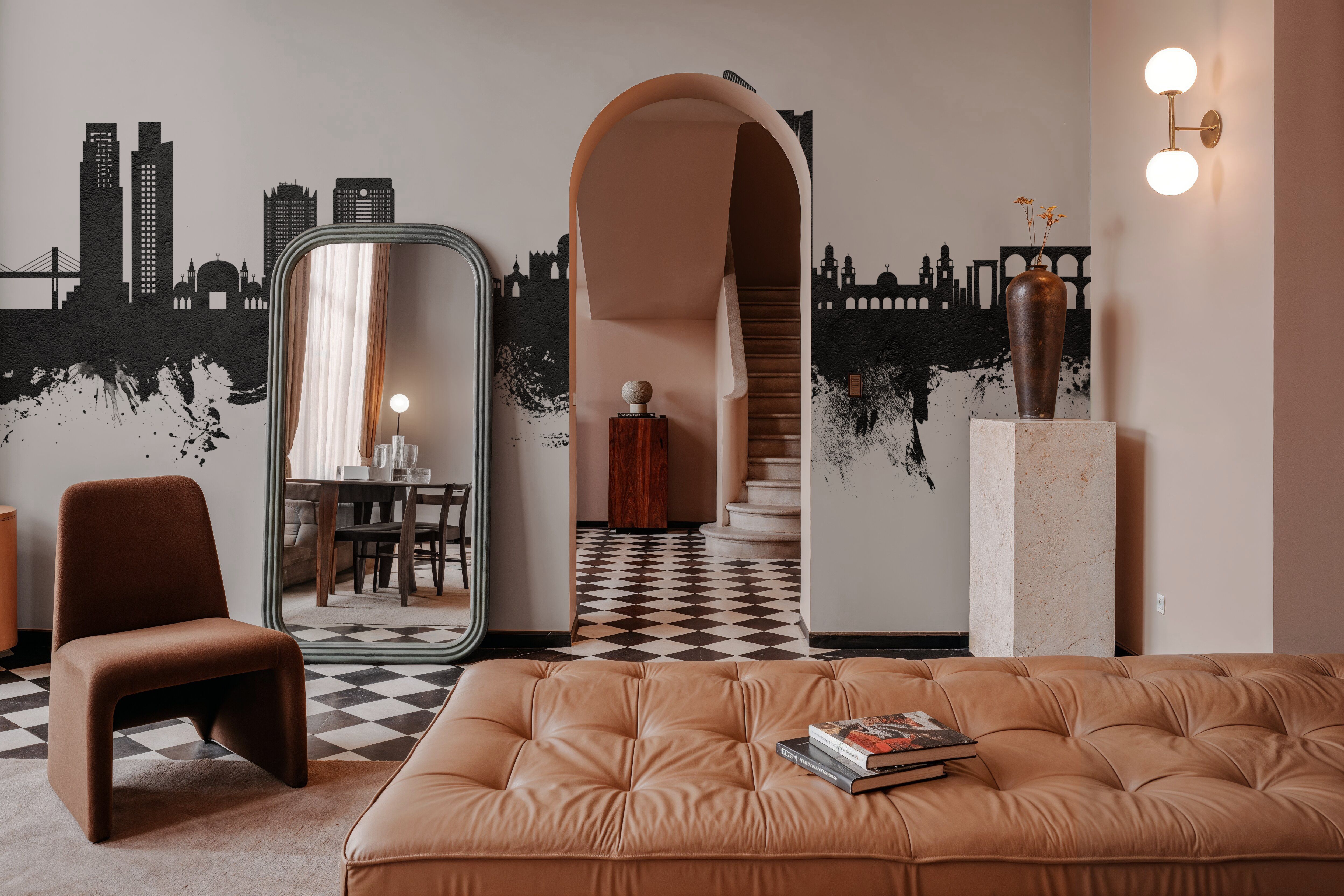 Amman Skyline Black & White