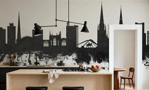 Coventry England Skyline Black & White