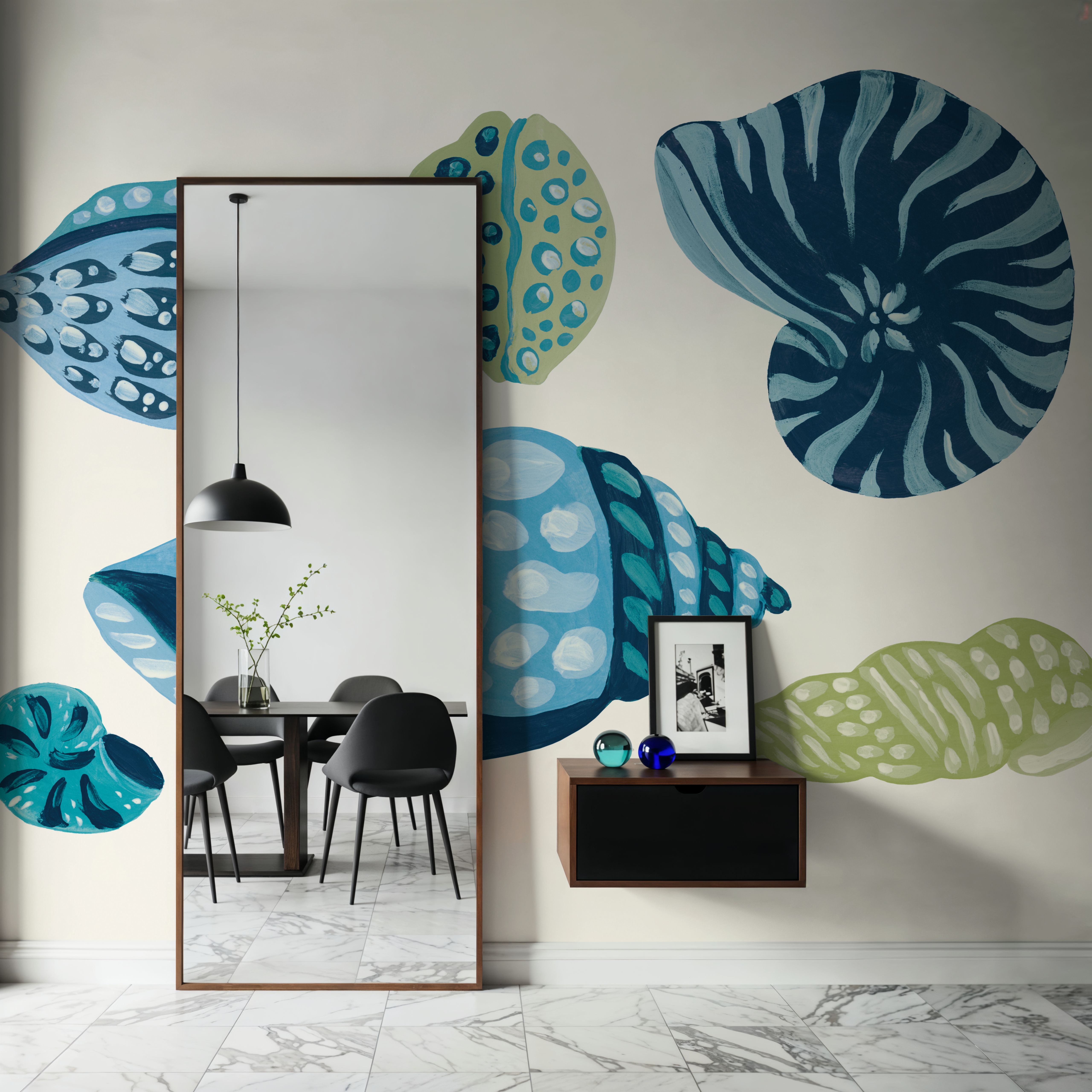 My Tropical Shell Collection I Blue